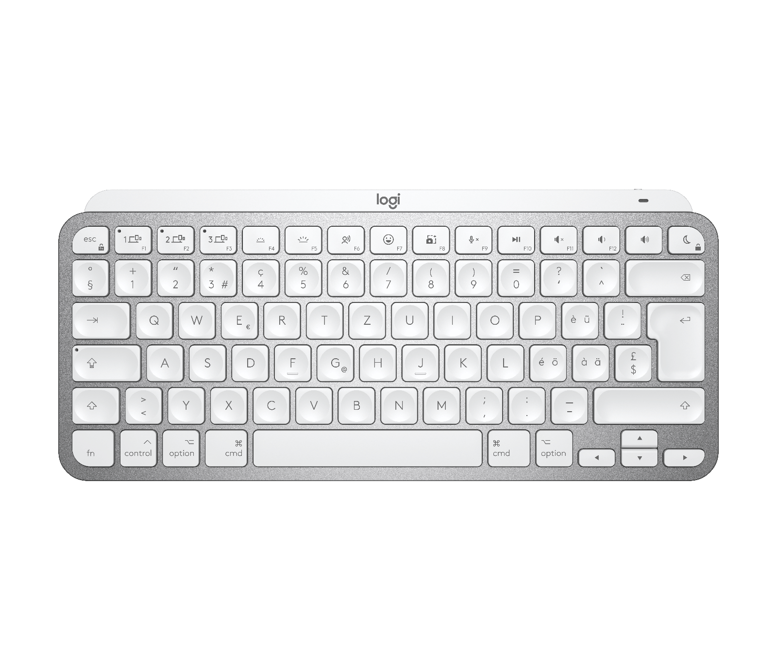 Logitech MX Keys Mini for Mac - Bluetooth Keyboard in Pale Gray