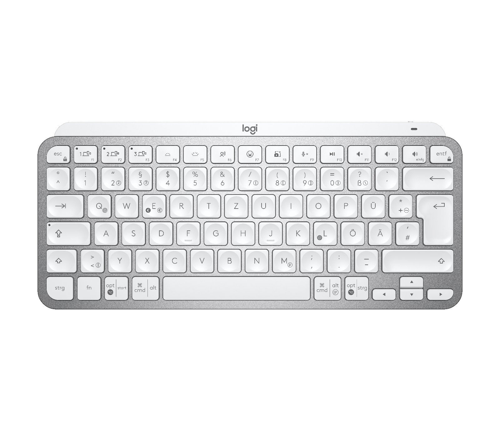 Logitech MX Keys Mini Wireless Keyboard in Pale Gray