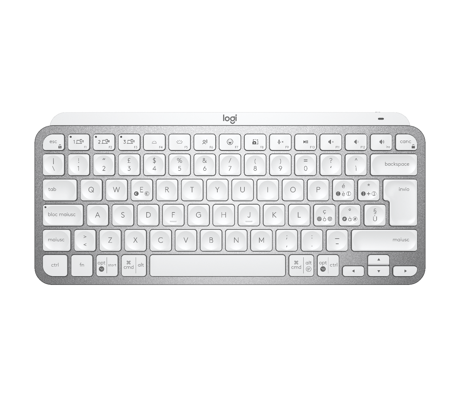Logitech MX Keys Mini Wireless Keyboard in Pale Gray
