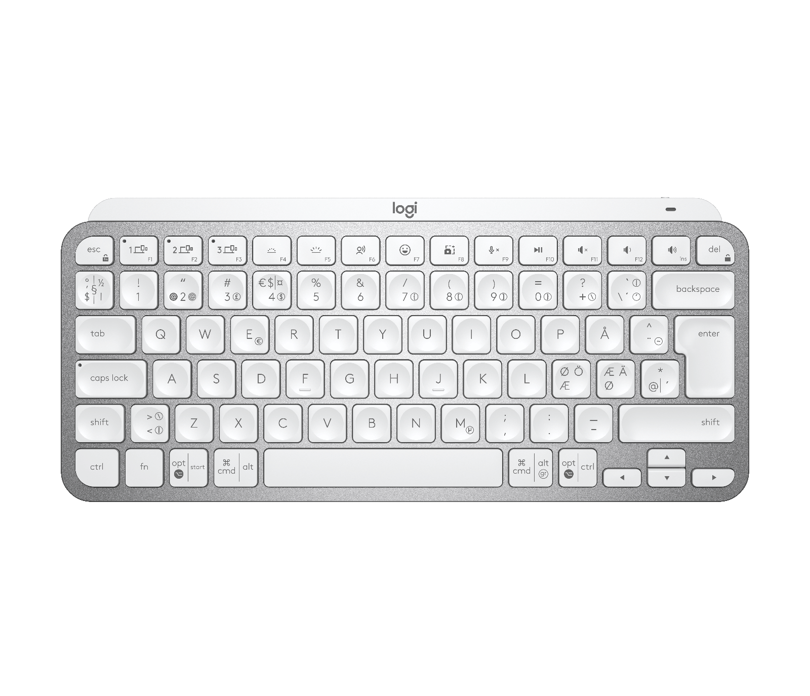 Logitech MX Keys Mini Wireless Keyboard in Pale Gray