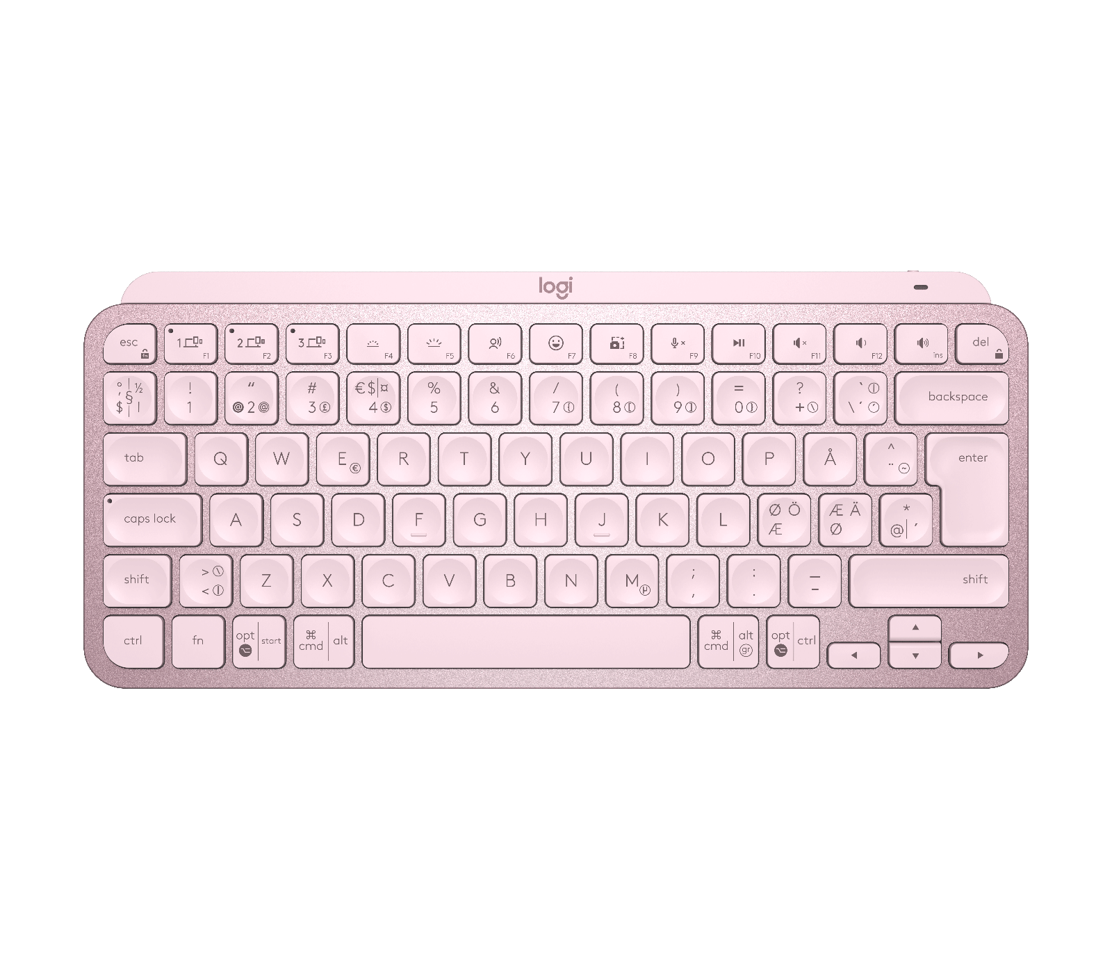 Logitech Clavier rétroéclairé sans fil MX Keys Mini en Rose