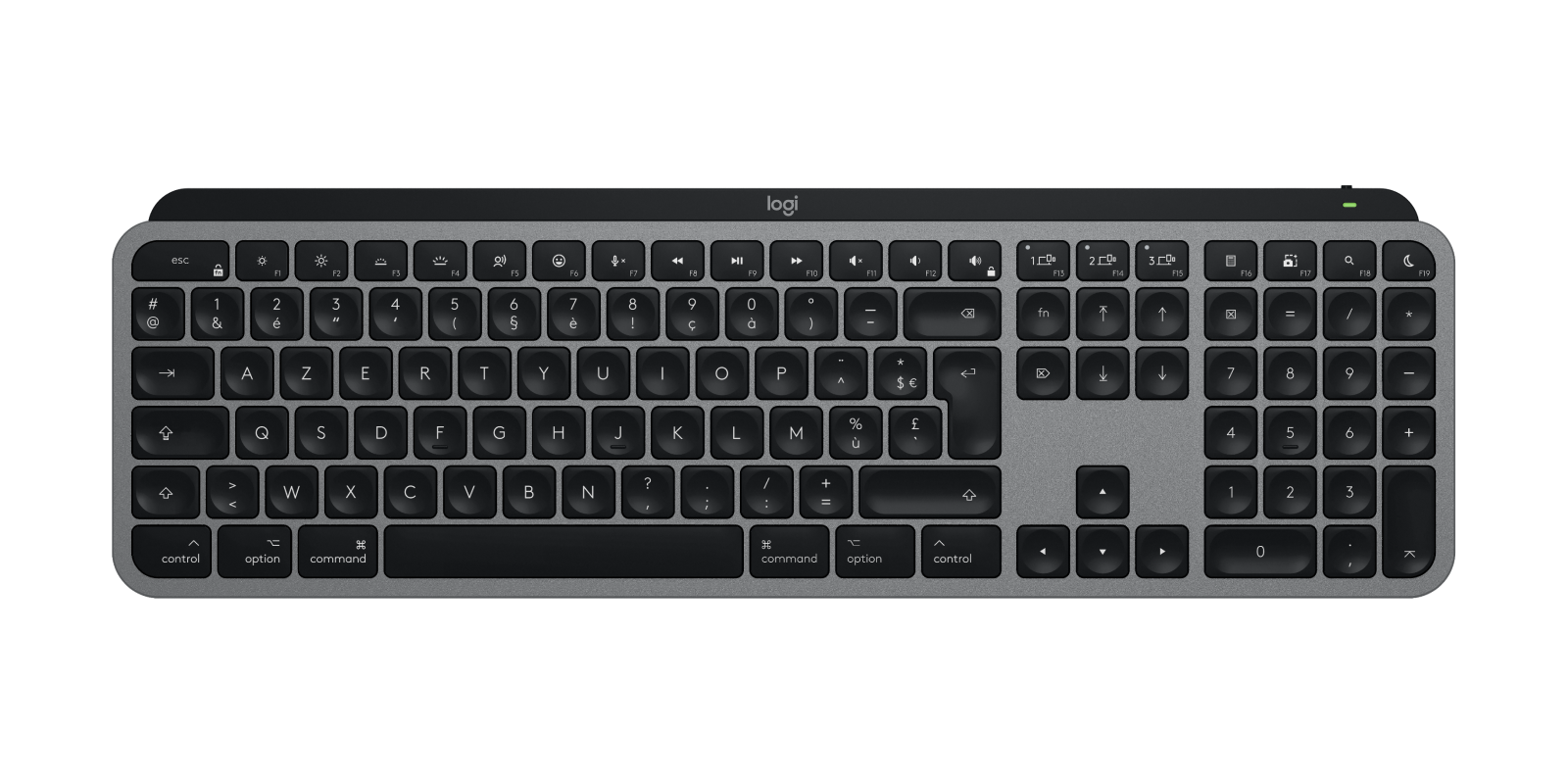 Logitech MX Keys S for Mac Wireless Keyboard in Space Gray