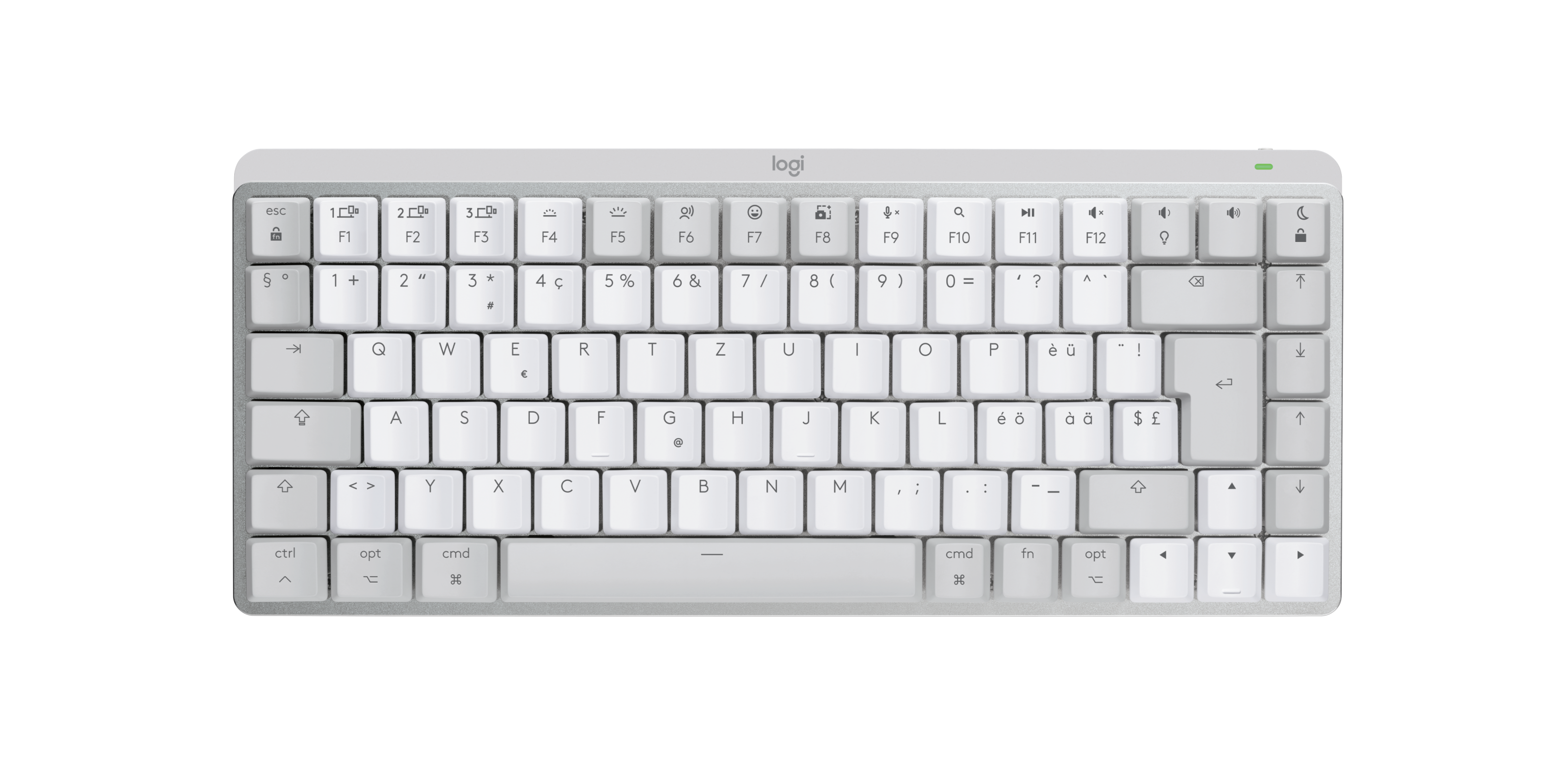 Logitech MX Mechanical Mini Wireless Keyboard for Mac in Pale Gray