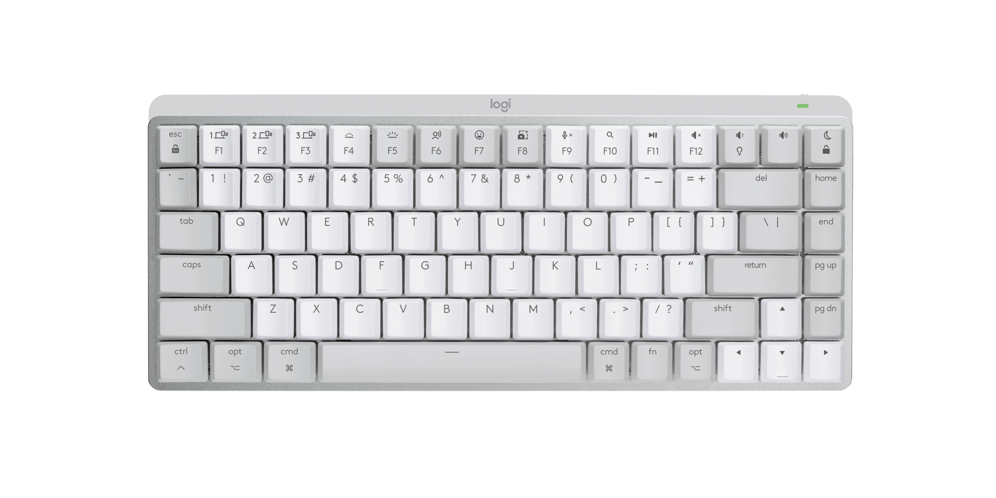 Logitech MX Mechanical Mini Wireless Keyboard for Mac in Pale Grey