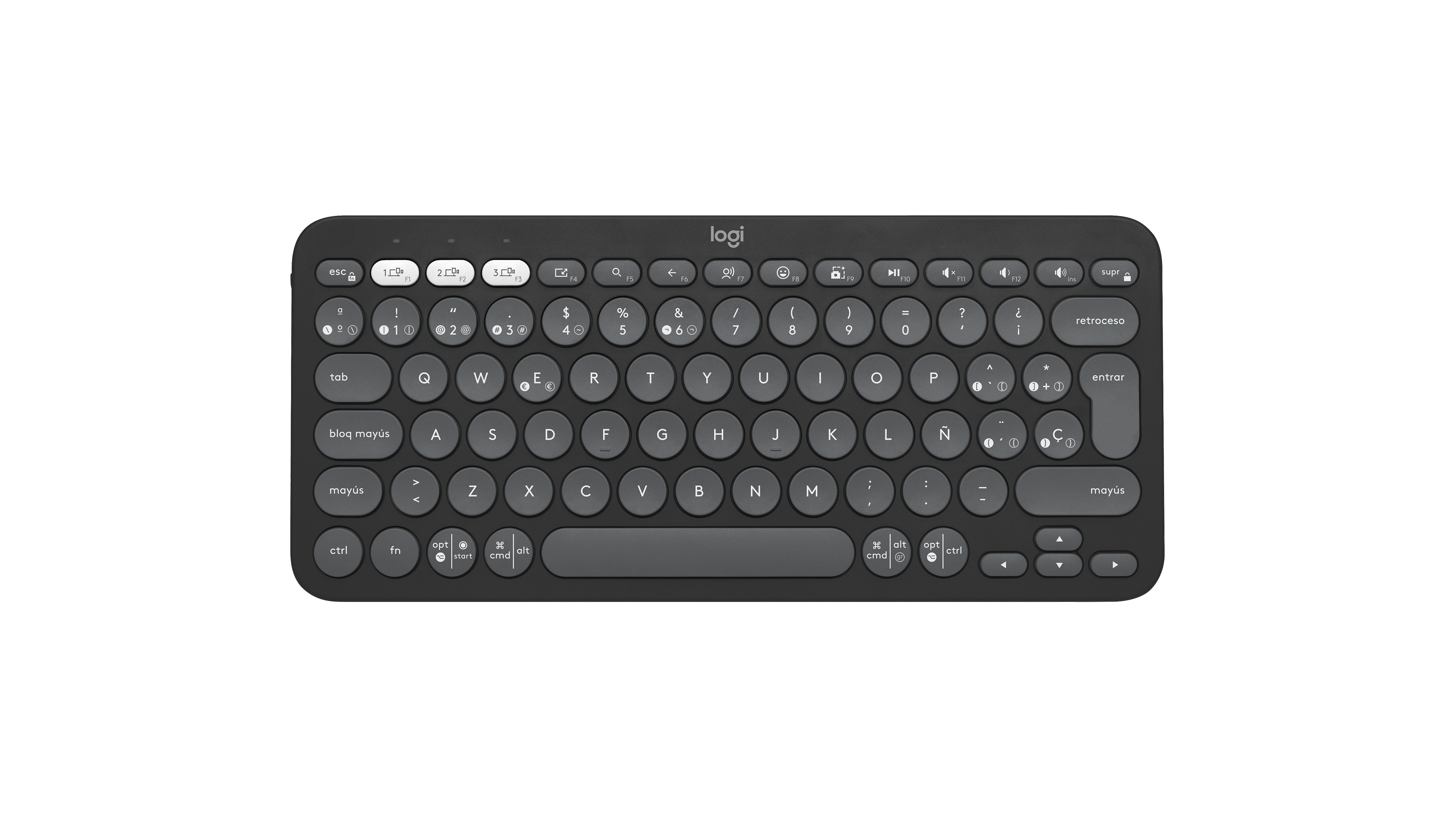 Logitech Pebble Keys 2 K380s Bluetooth Keyboard in Graphite