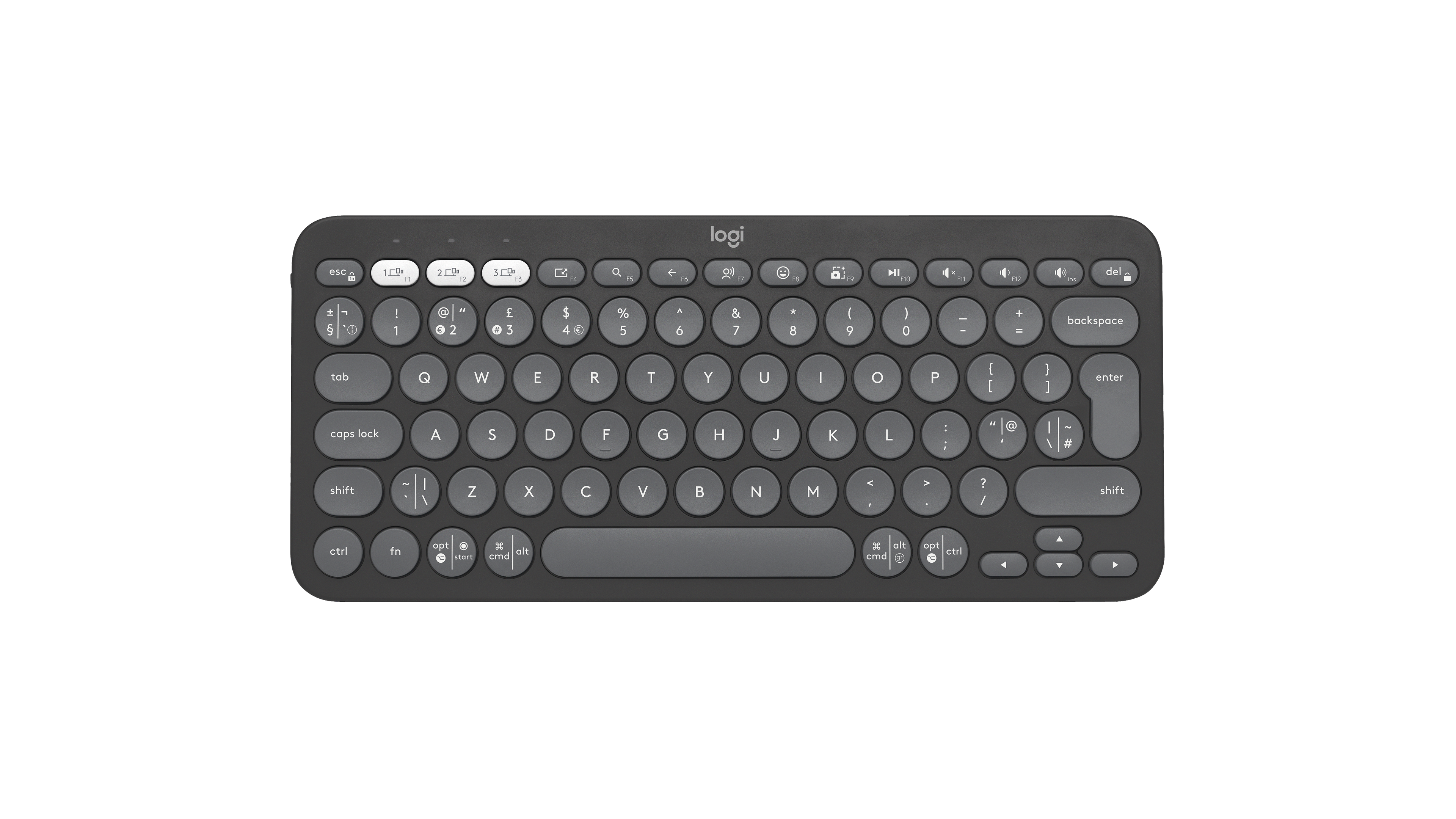Logitech Pebble Keys 2 K380s Bluetooth Keyboard in Graphite