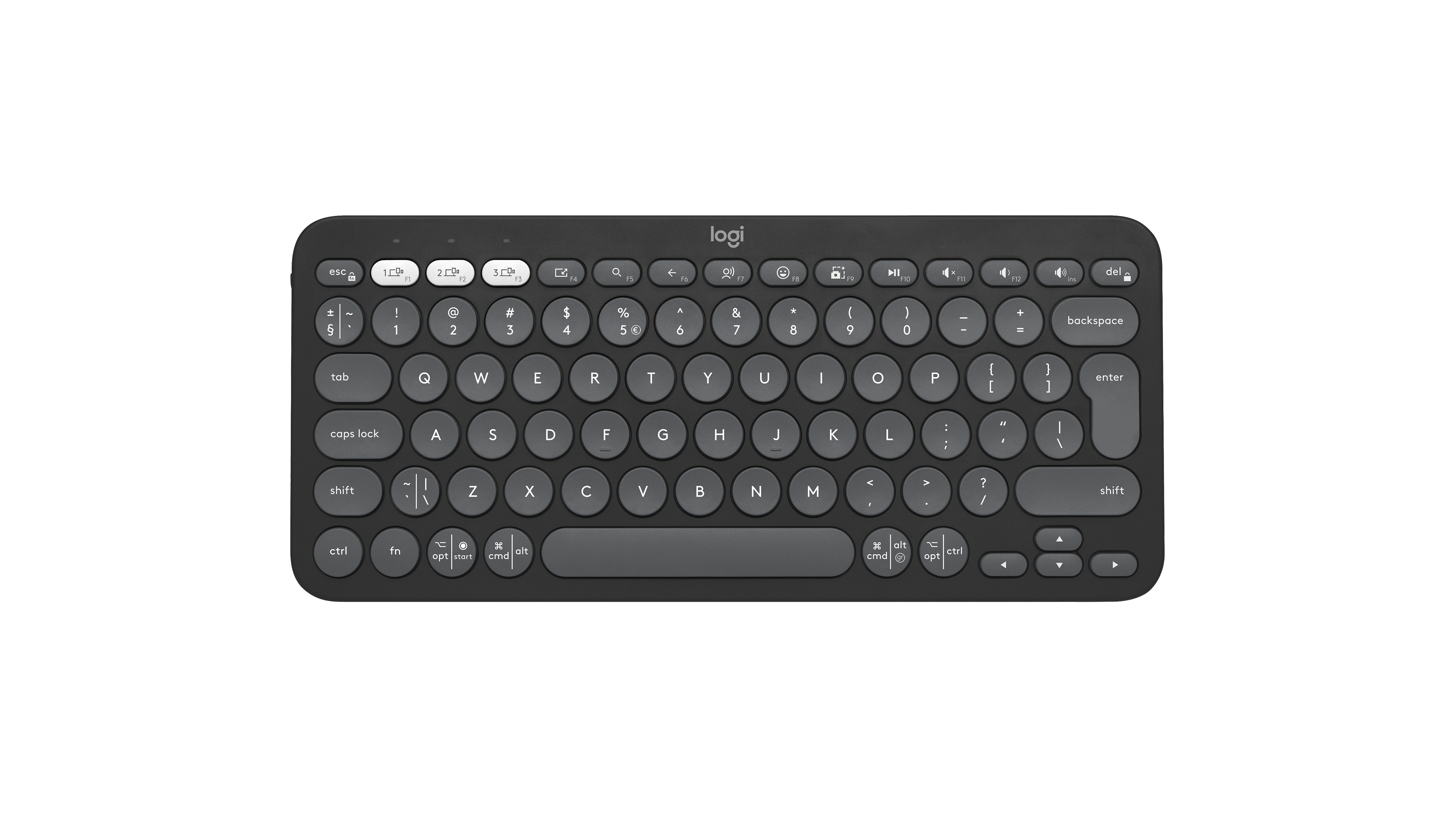 Logitech Pebble Keys 2 K380s Bluetooth Keyboard in Graphite