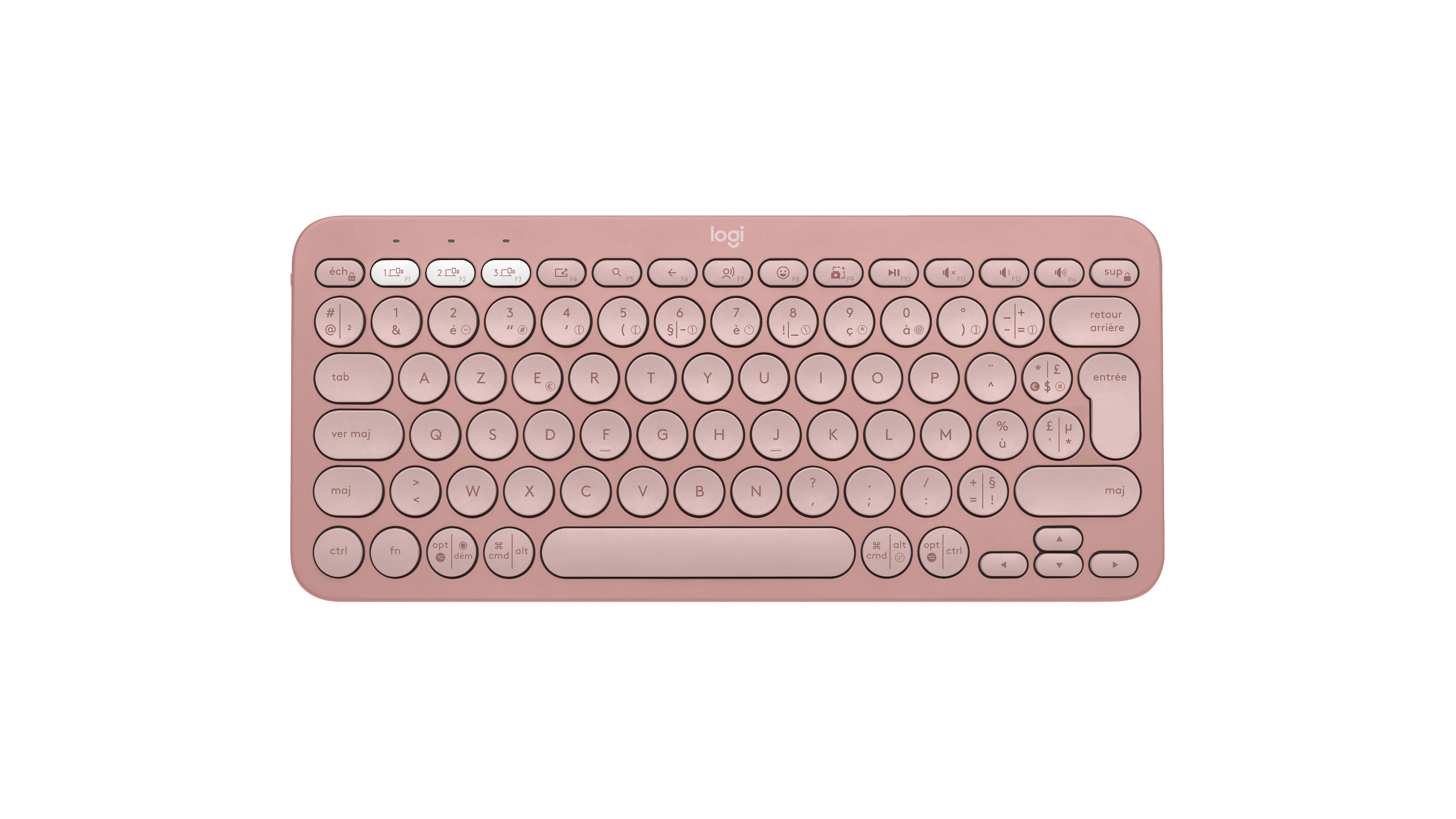 Logitech Pebble Keys 2 K380s Bluetooth Keyboard in Tonal Rose