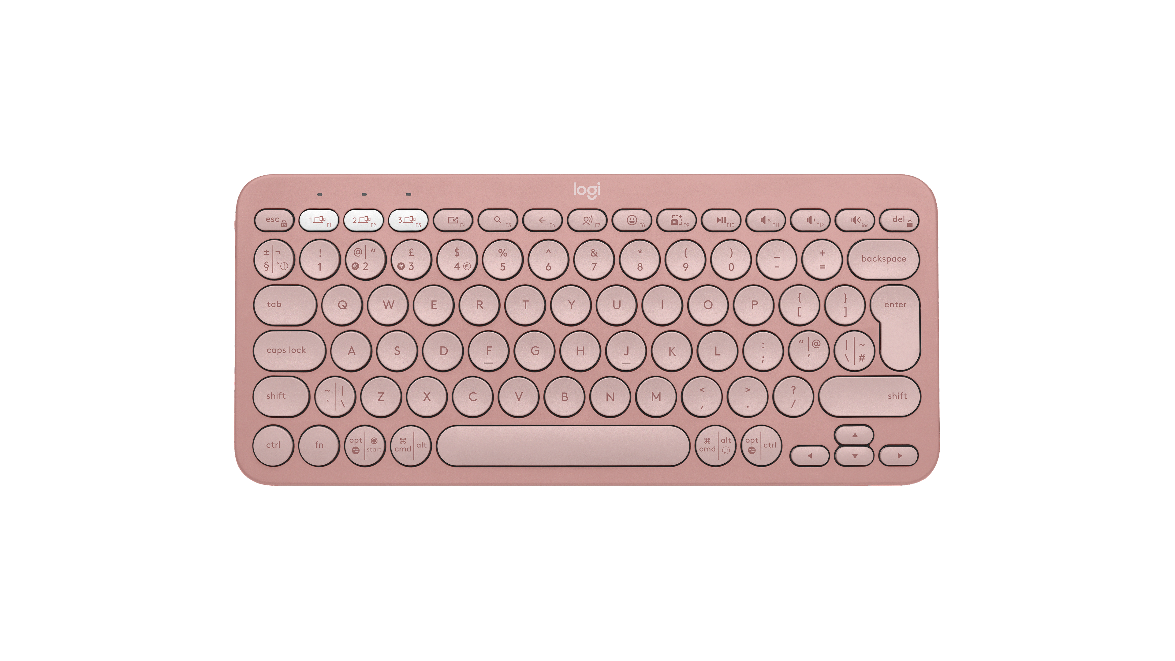 Logitech Rosa Bitonale Tastiera Bluetooth Pebble Keys 2 K380s In Inglese Regno Unito (Qwerty)