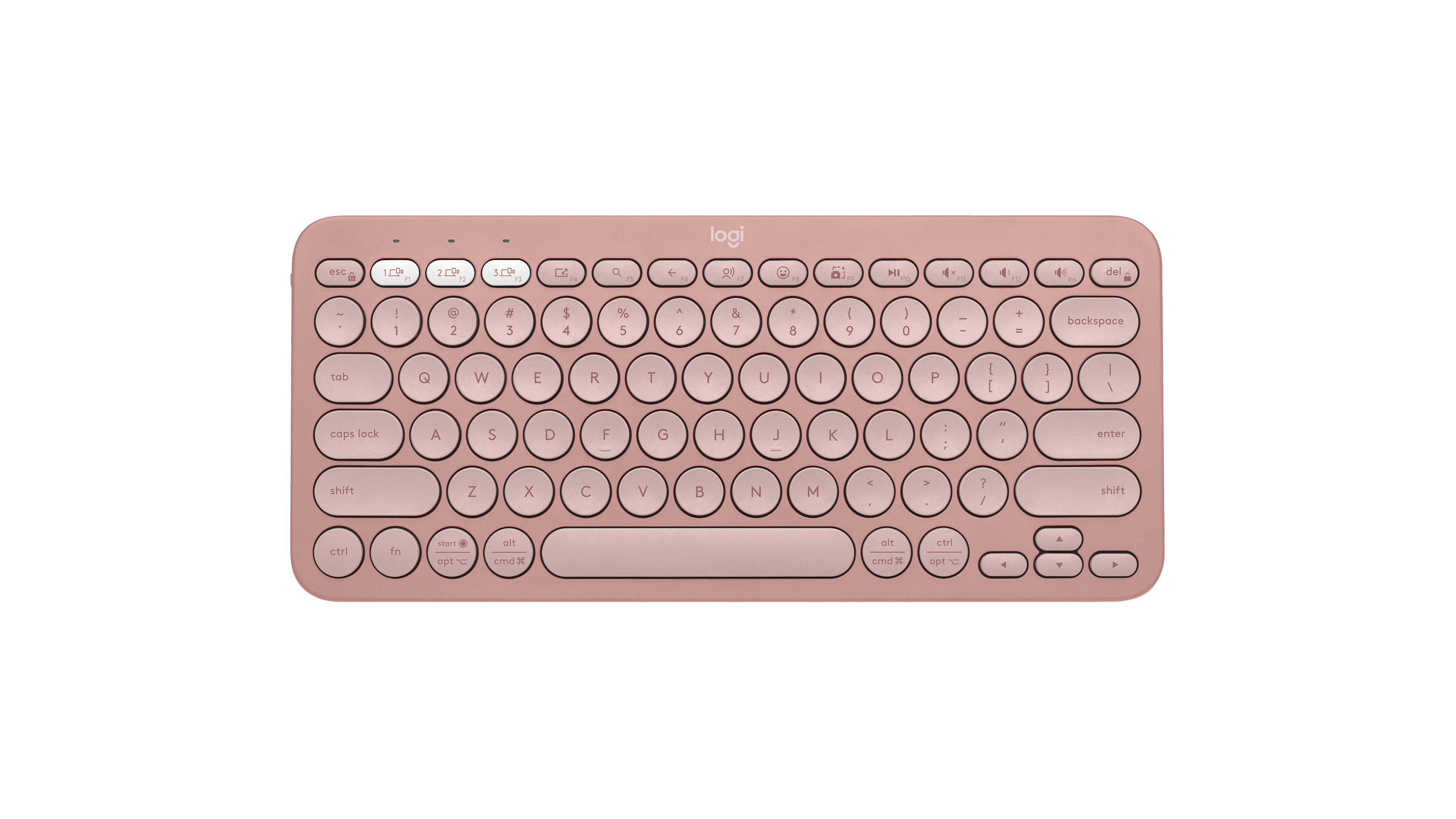 Logitech Pebble Keys 2 K380s Bluetooth Keyboard in Tonal Rose
