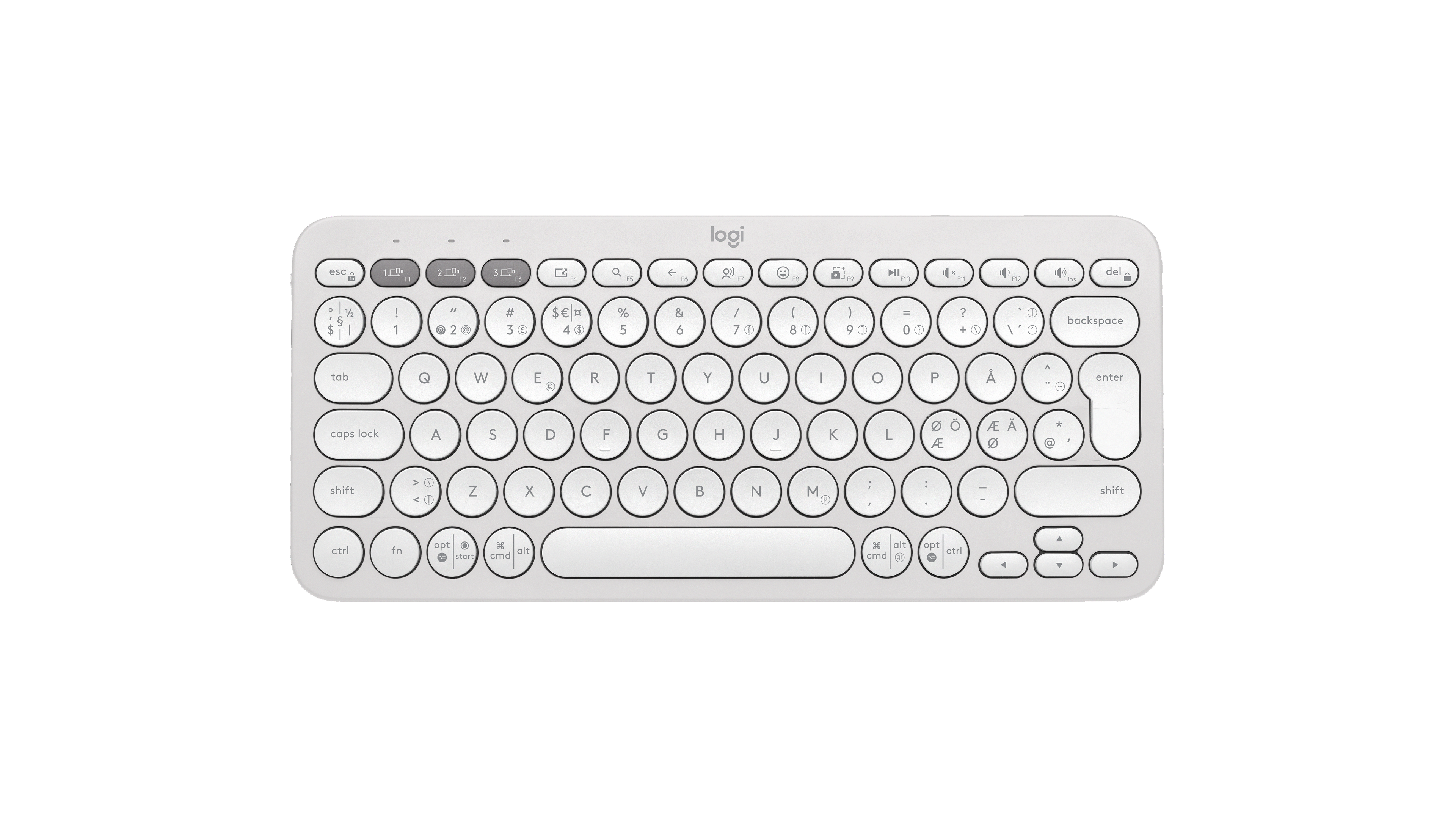 Logitech Pebble Keys 2 K380s Bluetooth Keyboard in Tonal White