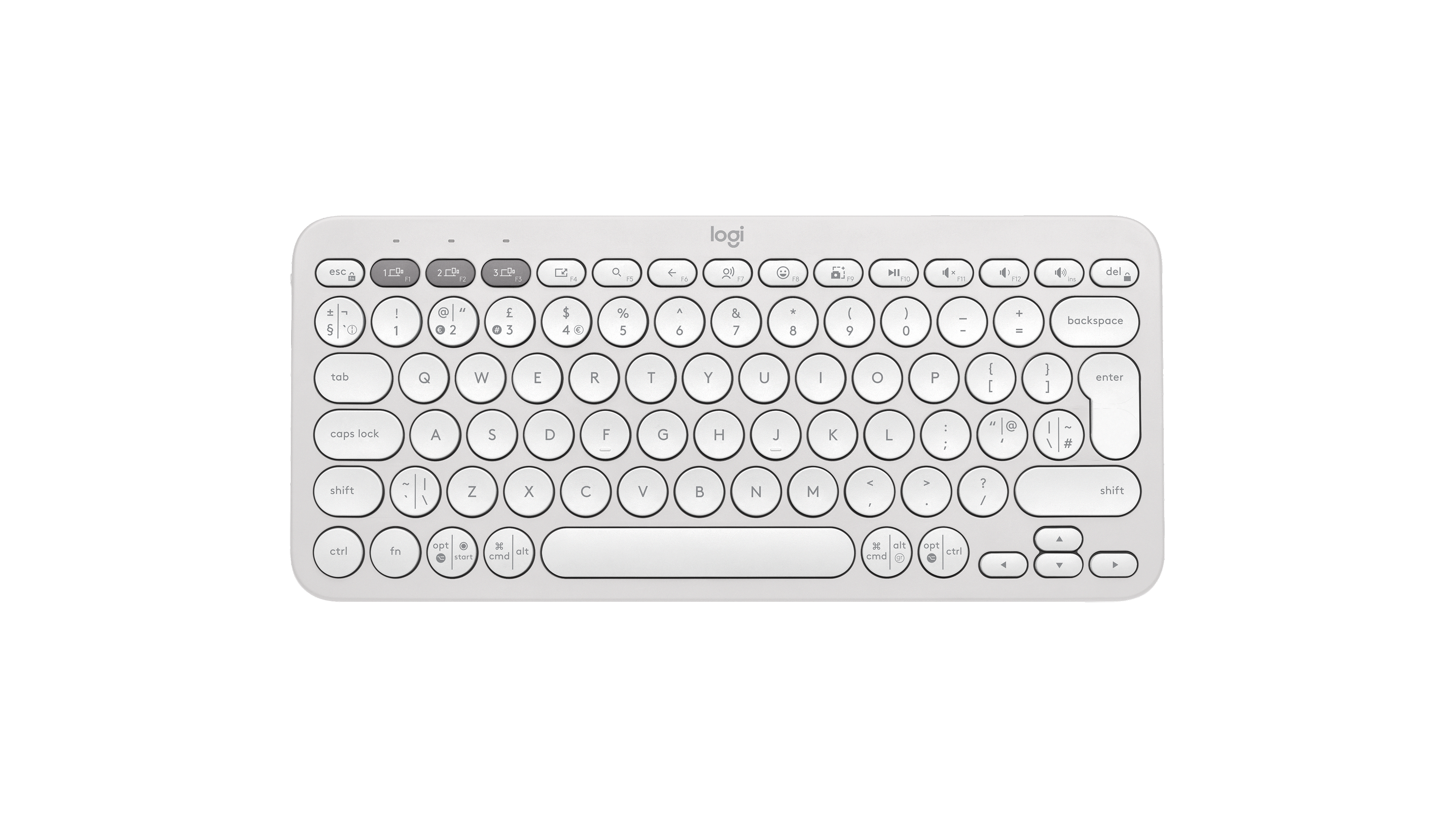 Logitech Pebble Keys 2 K380s Bluetooth Keyboard in Tonal White