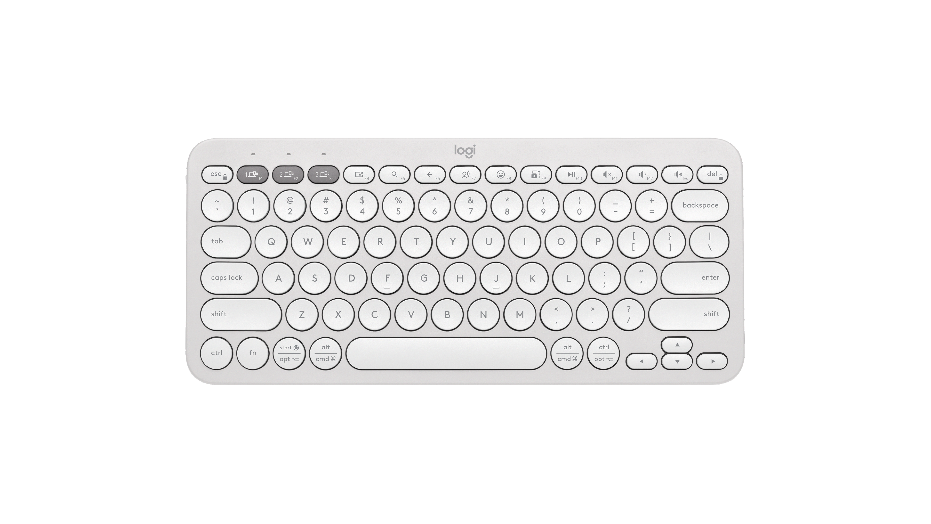 Logitech Pebble Keys 2 K380S Bluetooth Keyboard | in Tonal White