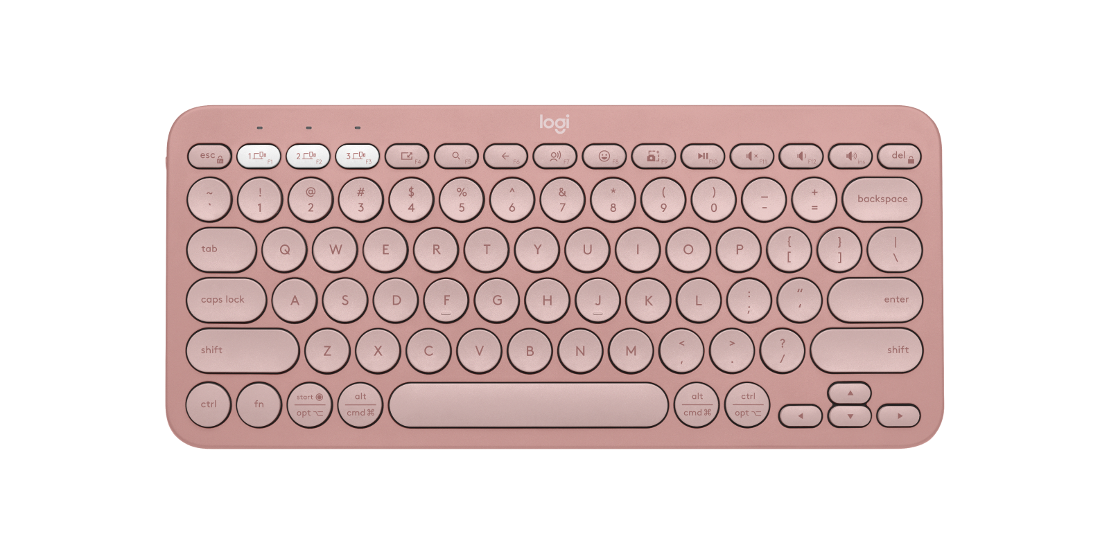 Logitech Pebble Keys 2 K380s Bluetooth Keyboard in Tonal Rose