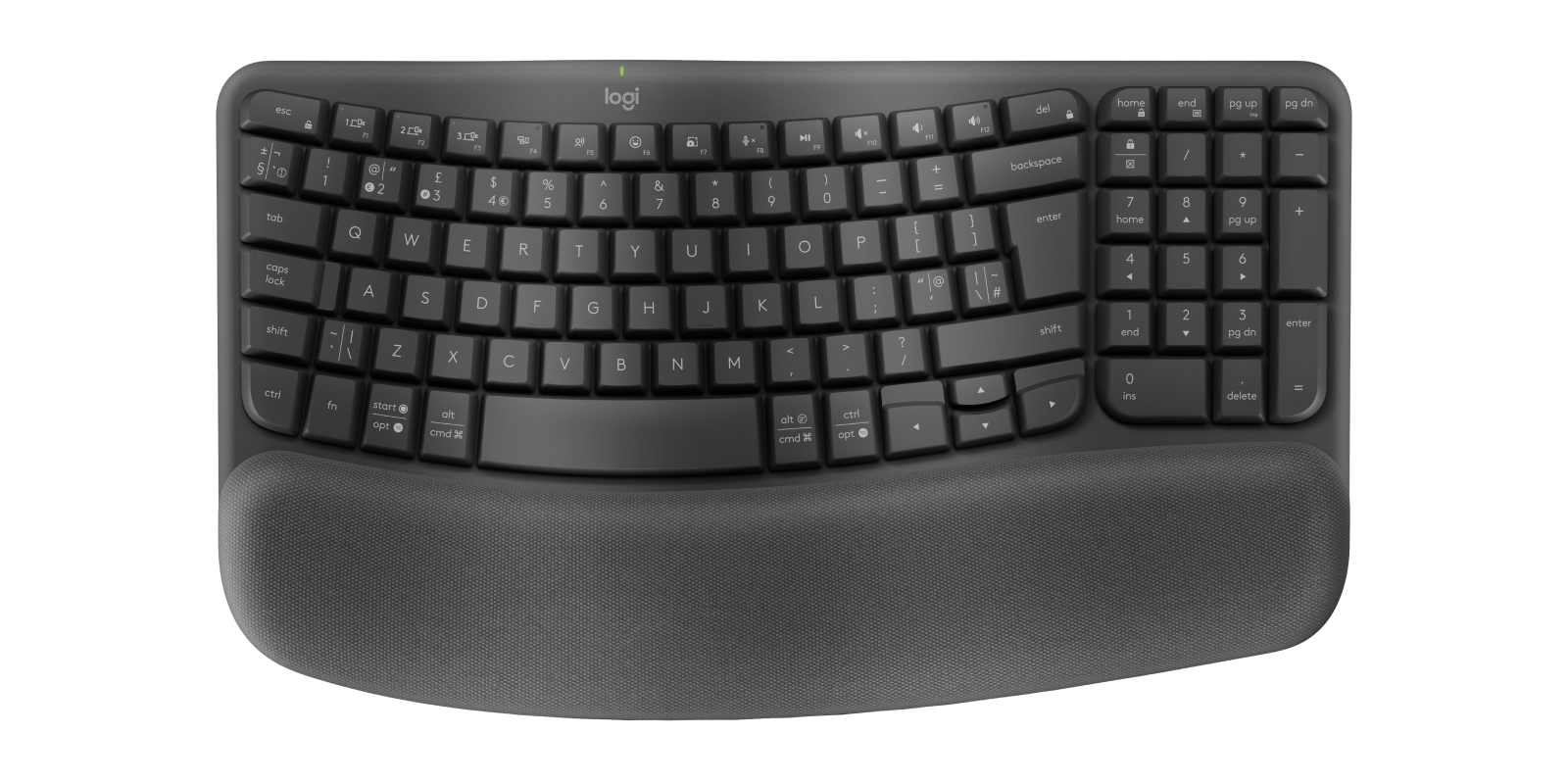 Logitech Wave Keys for Business - Ergonomic Keyboard in Graphite