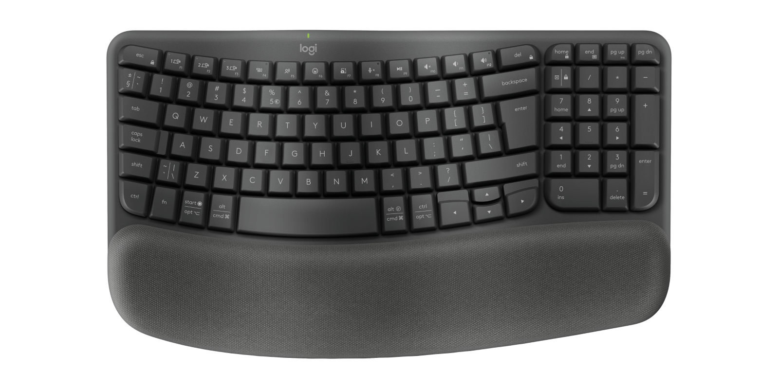Logitech Wave Keys for Business - Ergonomic Keyboard in Graphite