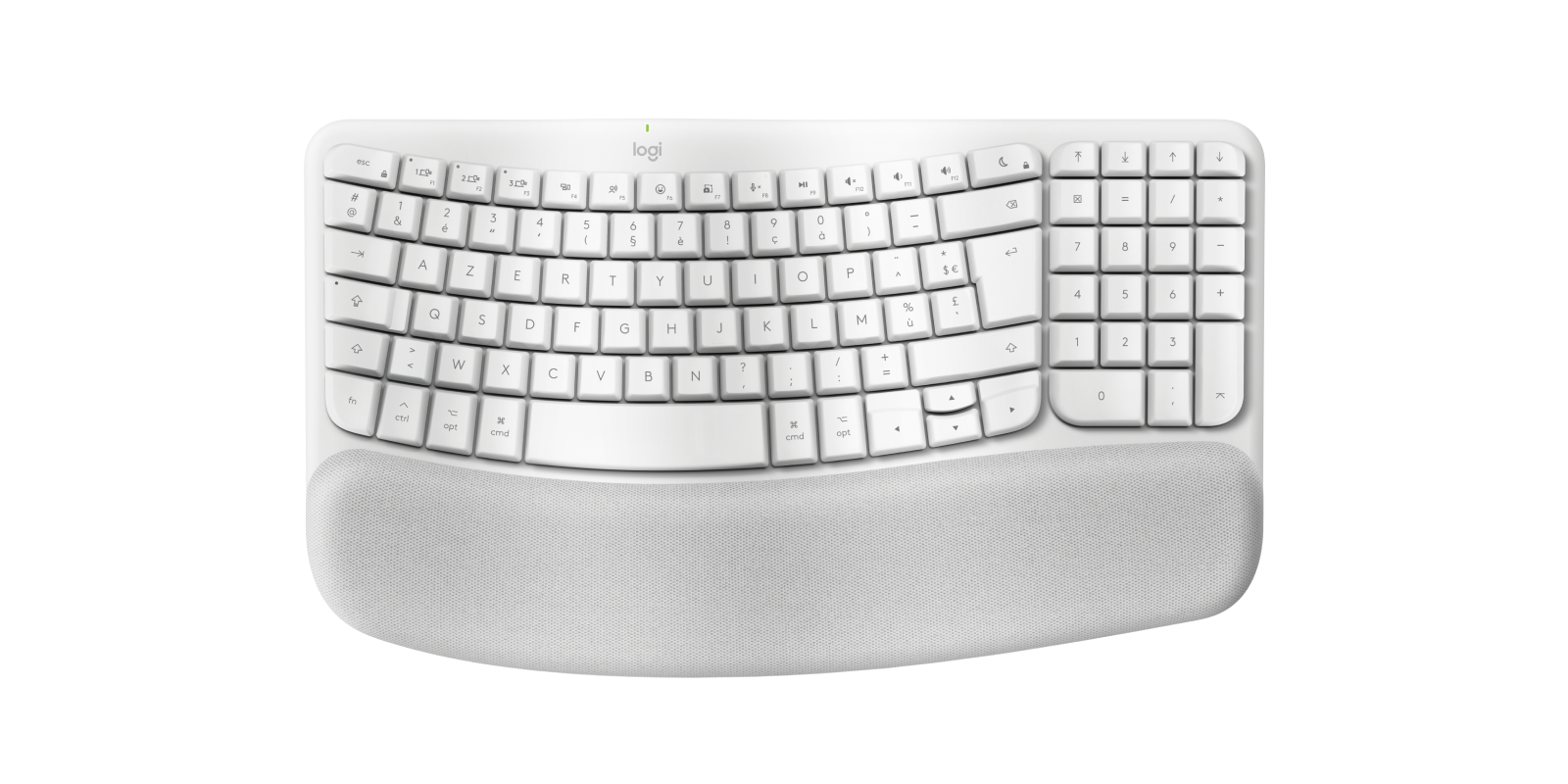 Logitech Wave Keys for Mac - Clavier ergonomique en Blanc Cassé