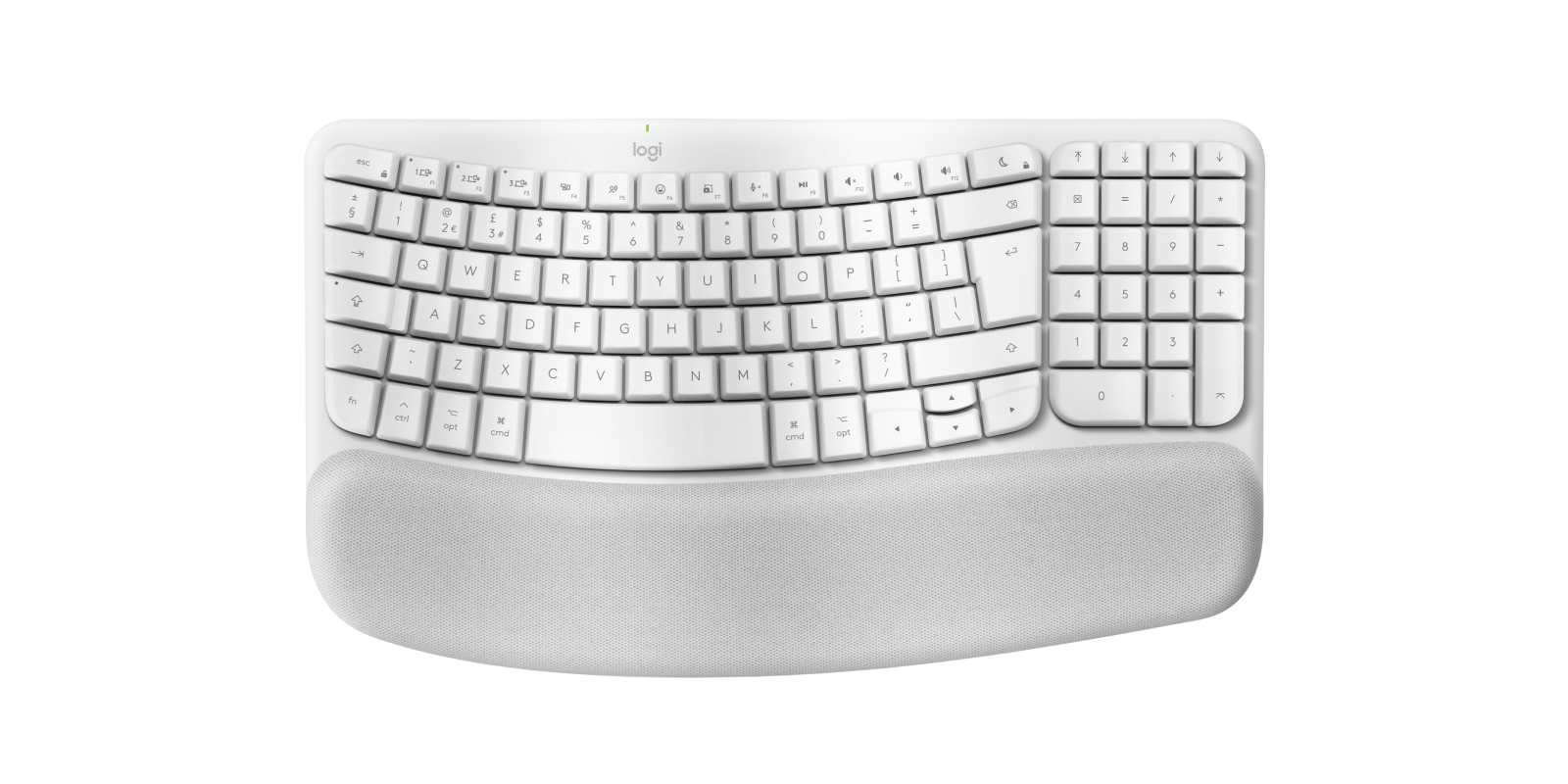 Logitech Wave Keys for Mac - Ergonomic Keyboard in Off-white