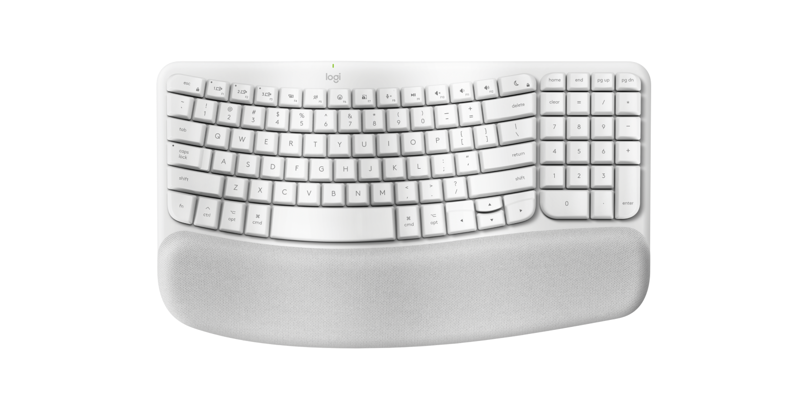 Logitech Wave Keys for Mac - Ergonomic Keyboard in Off-White