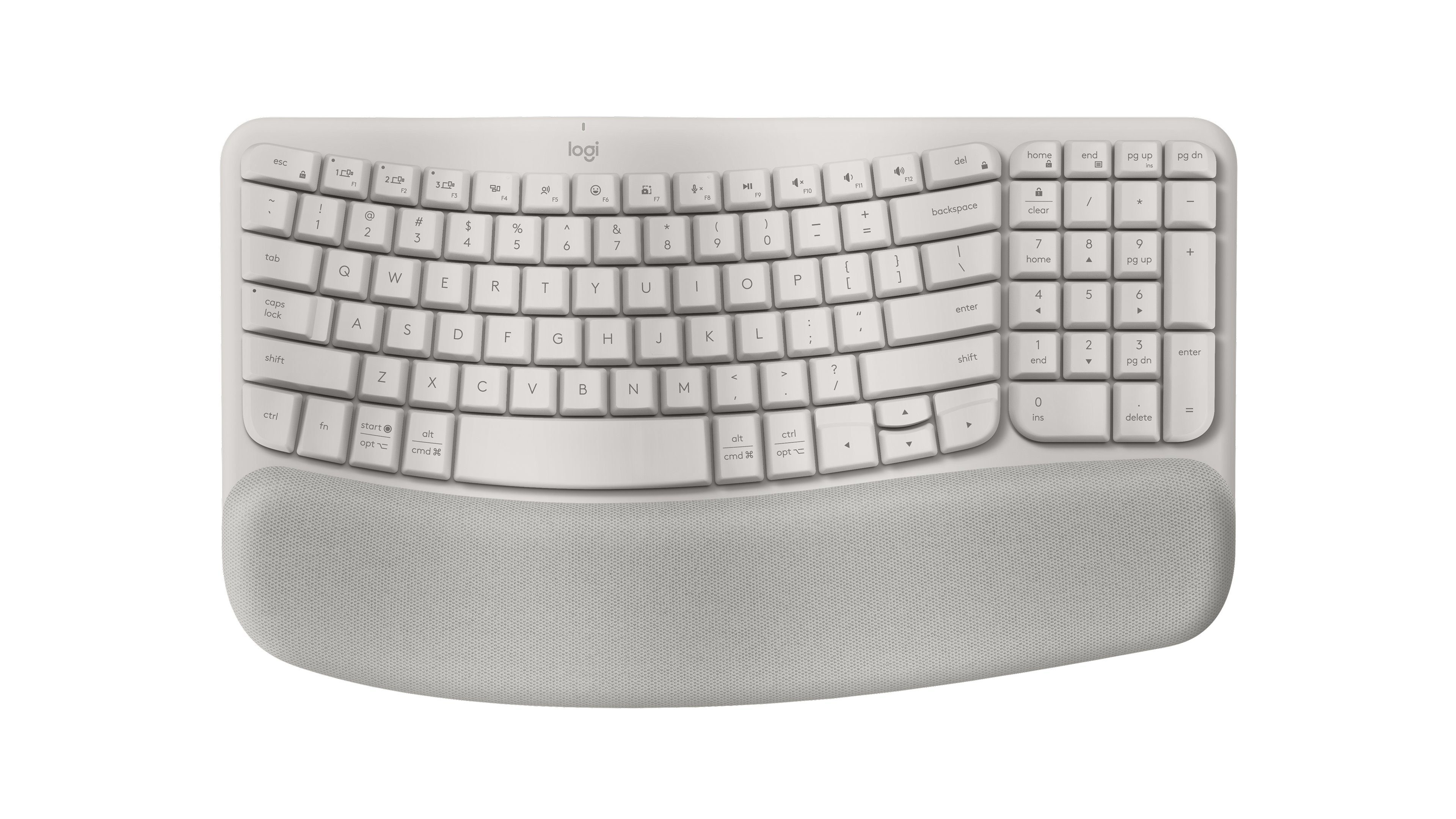 Logitech Wave Keys Ergonomic Wireless Keyboard in Sand