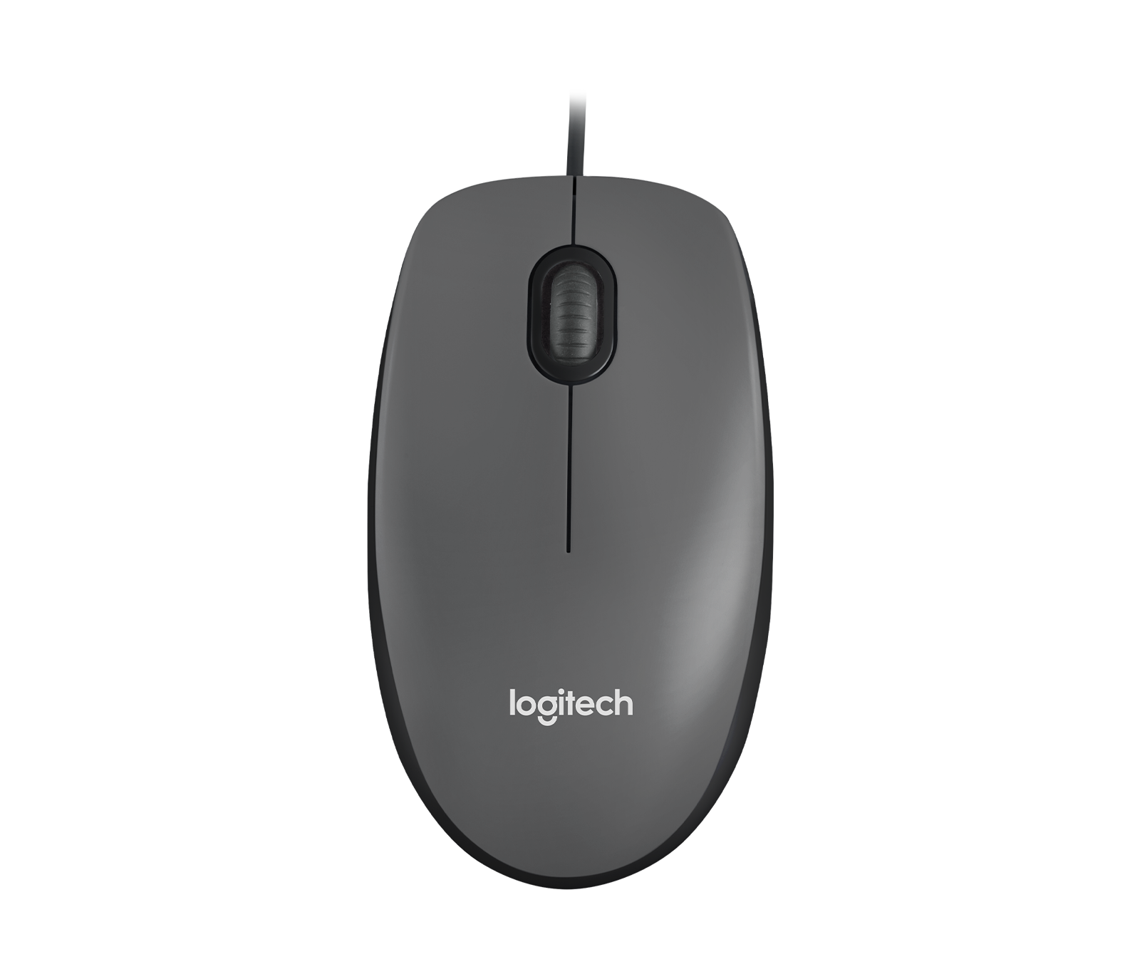 Logitech M100 Optical USB Mouse with Ambidextrous Design in Grey