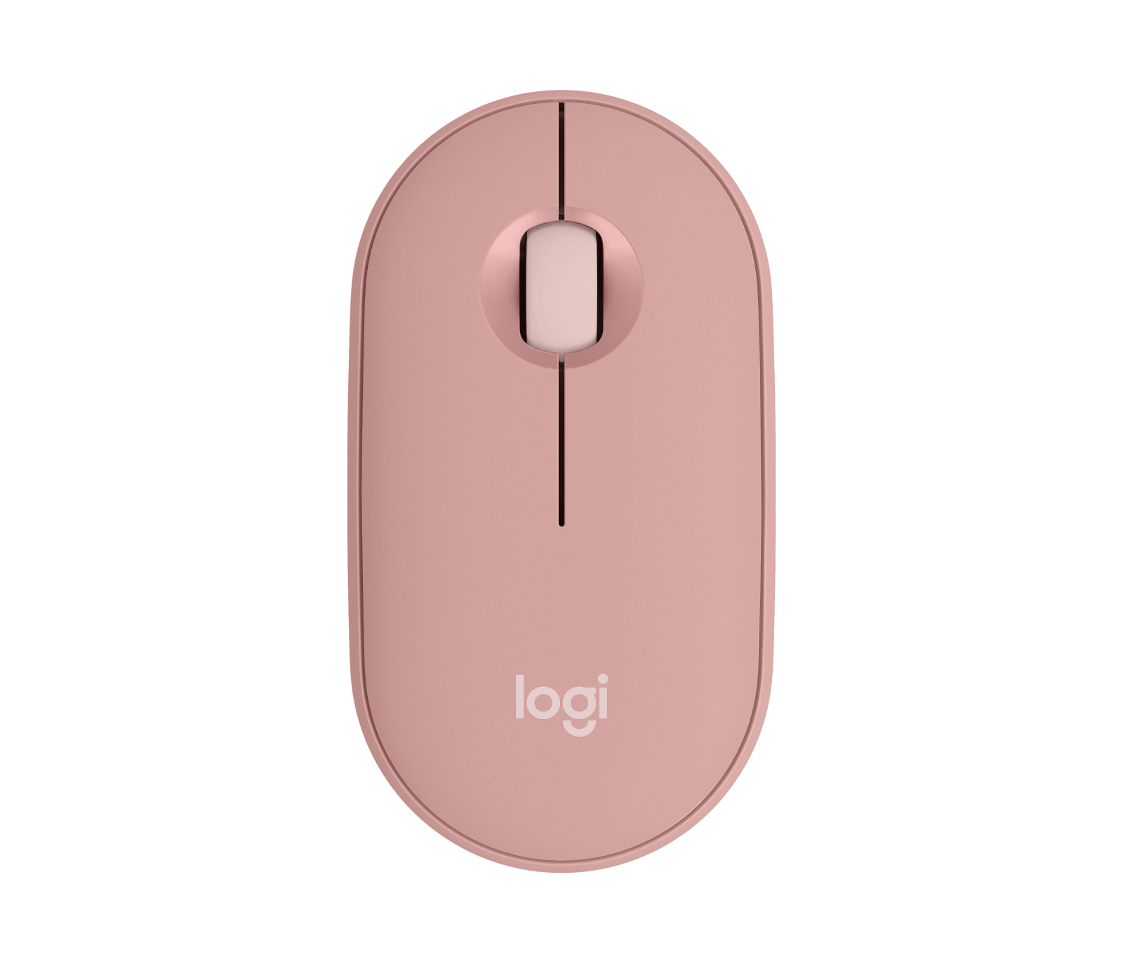 Logitech Pebble Mouse 2 M350s - Bluetooth, Slim, Portable in Tonal Rose