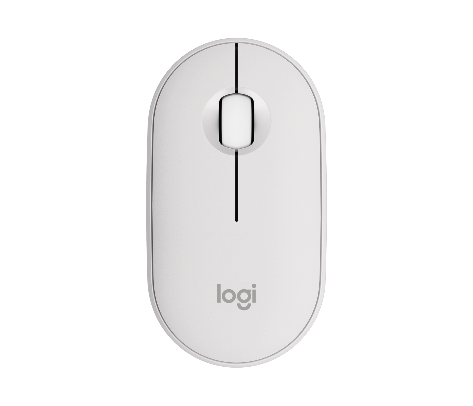 Logitech Pebble Mouse 2 M350s - Bluetooth, Slim, Portable in Tonal White