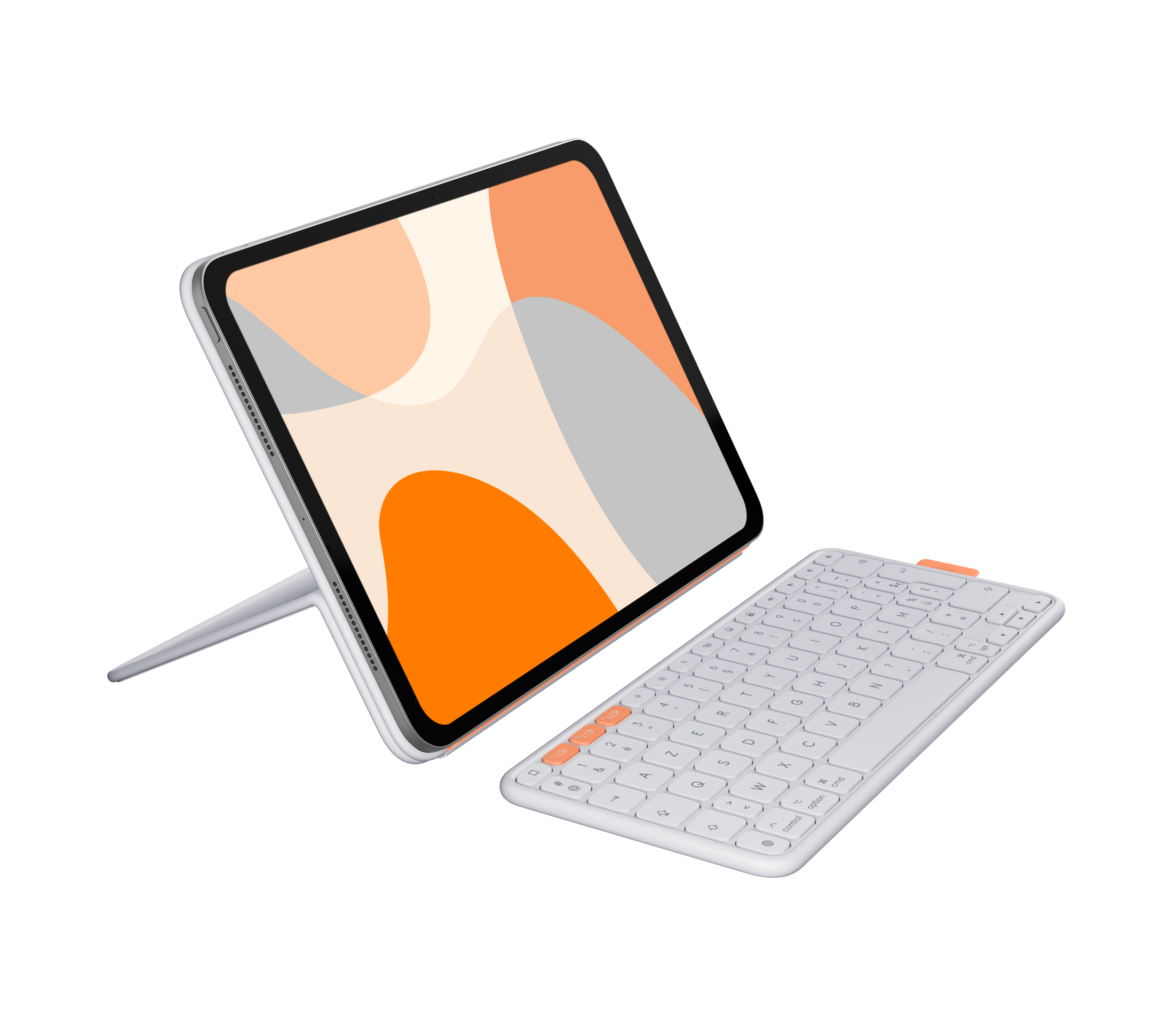 Logitech Flip Folio - iPad Keyboard Case in Pale Grey