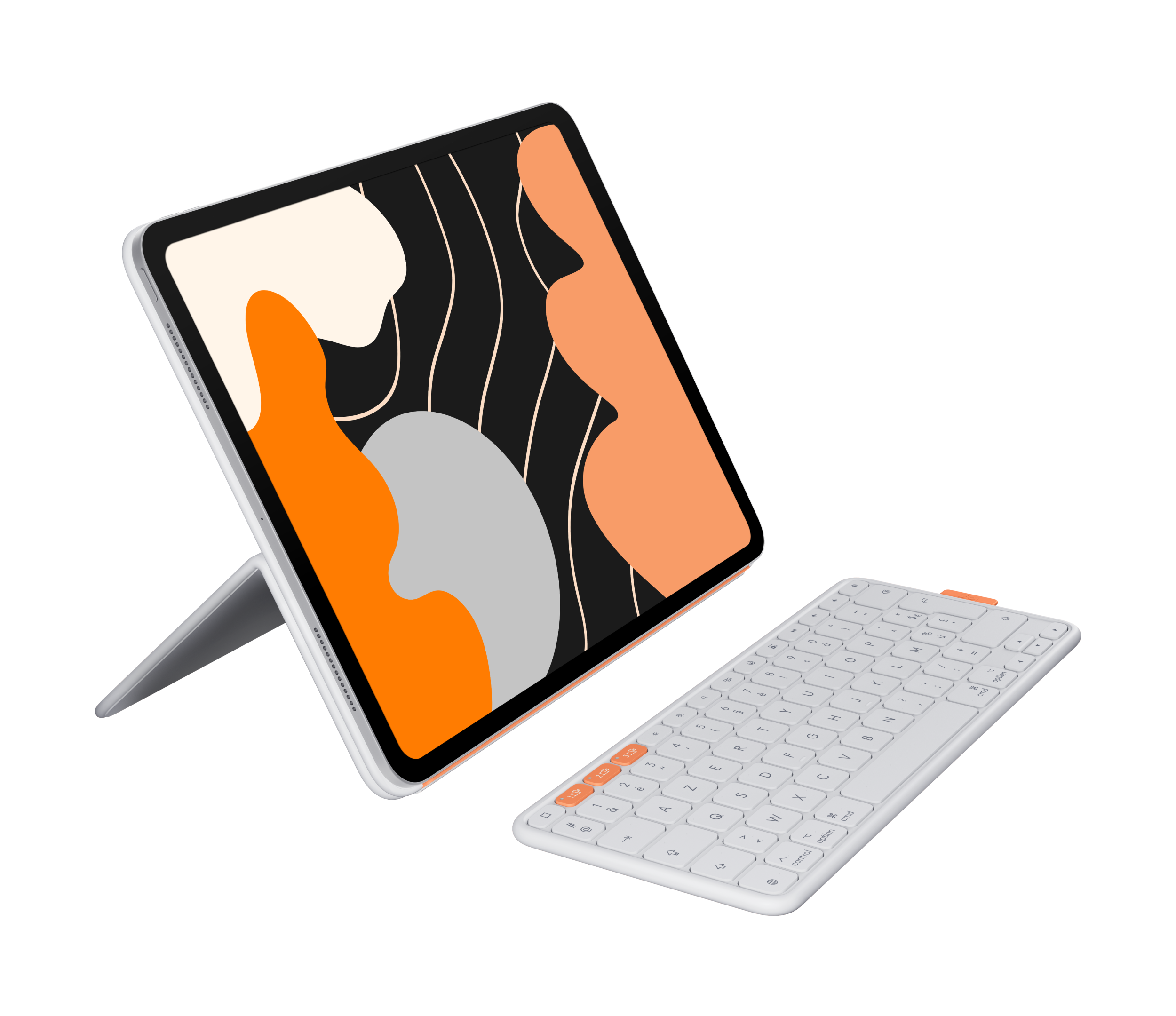Logitech Flip Folio - iPad Keyboard Case in Off-white
