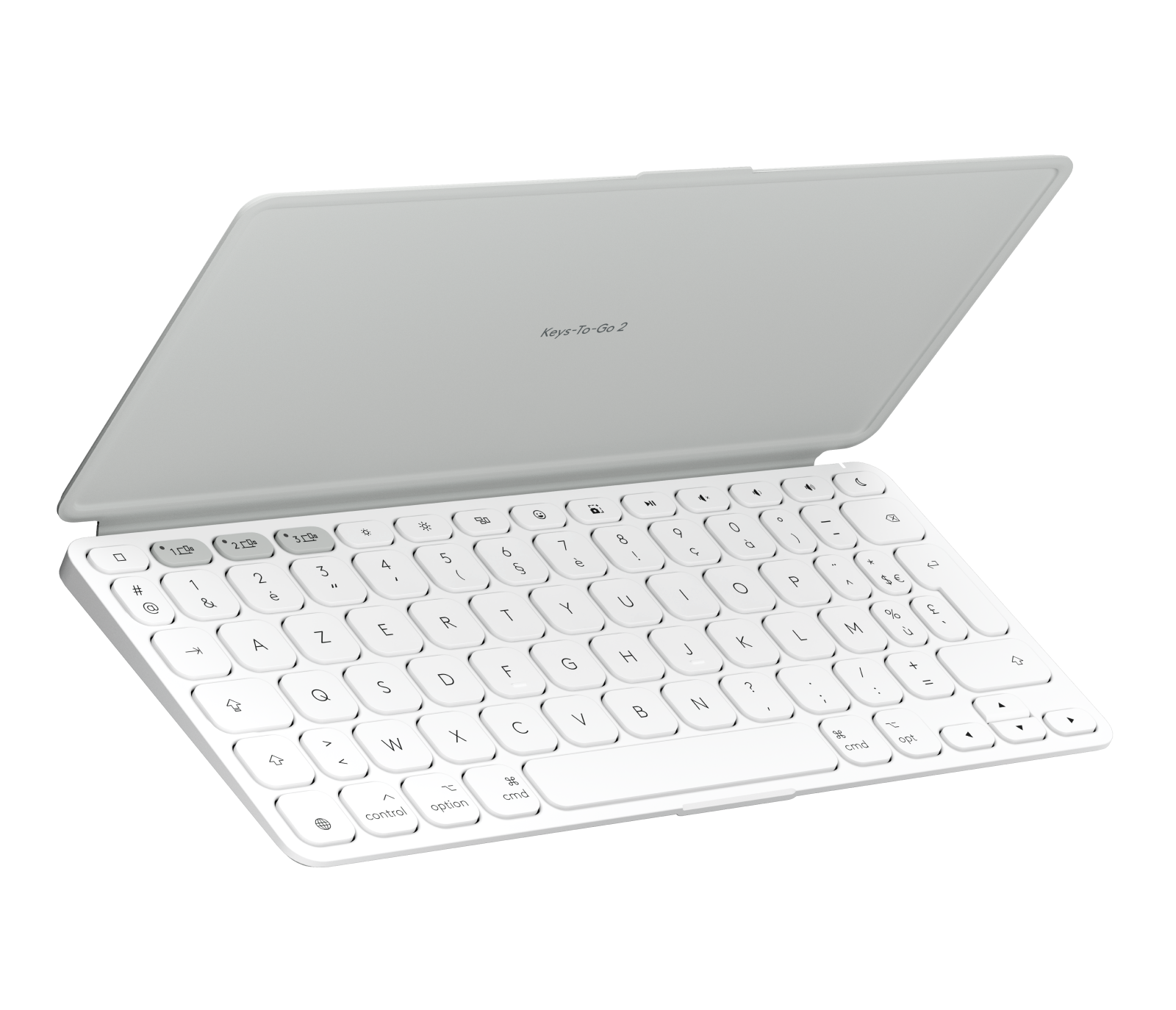 Logitech Tastiera Keys-To-Go 2 per iPad in Off-White, Francese (AZERTY)