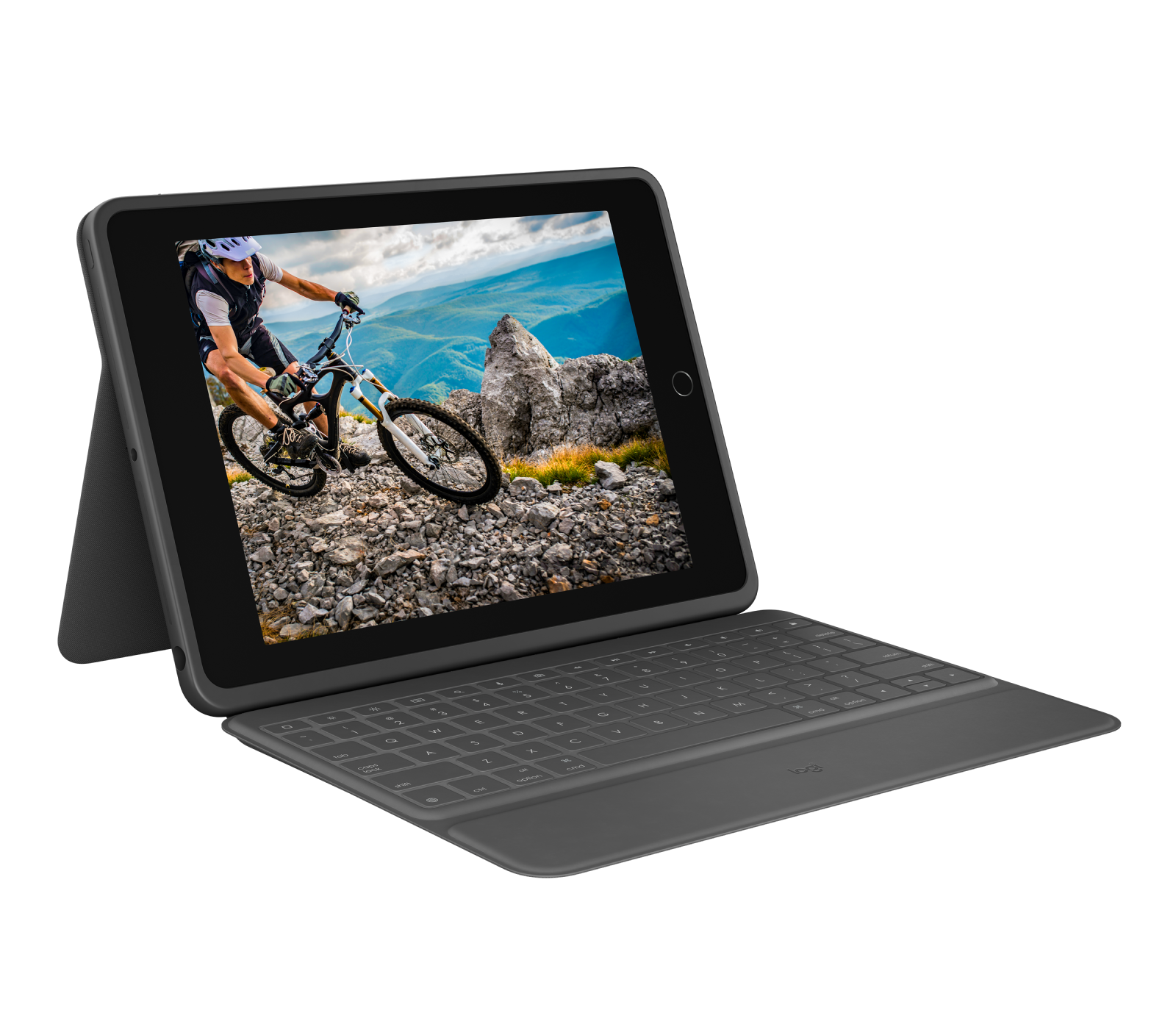 Logitech Rugged Folio - Protective Keyboard Case for iPad in Graphite