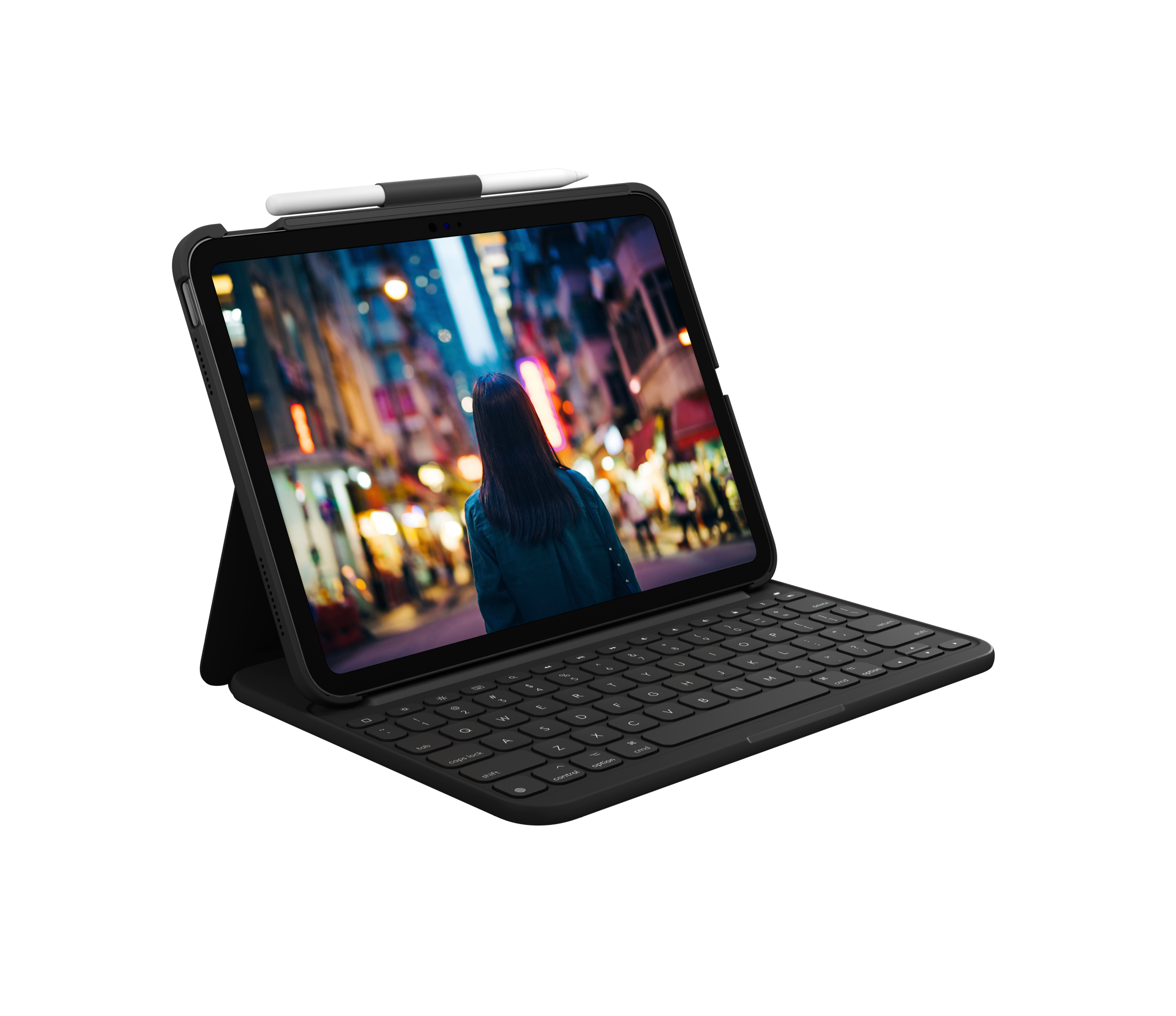 Logitech Slim Folio iPad-toetsenbordcase voor iPad en iPad Air in Black, Engels Internationaal