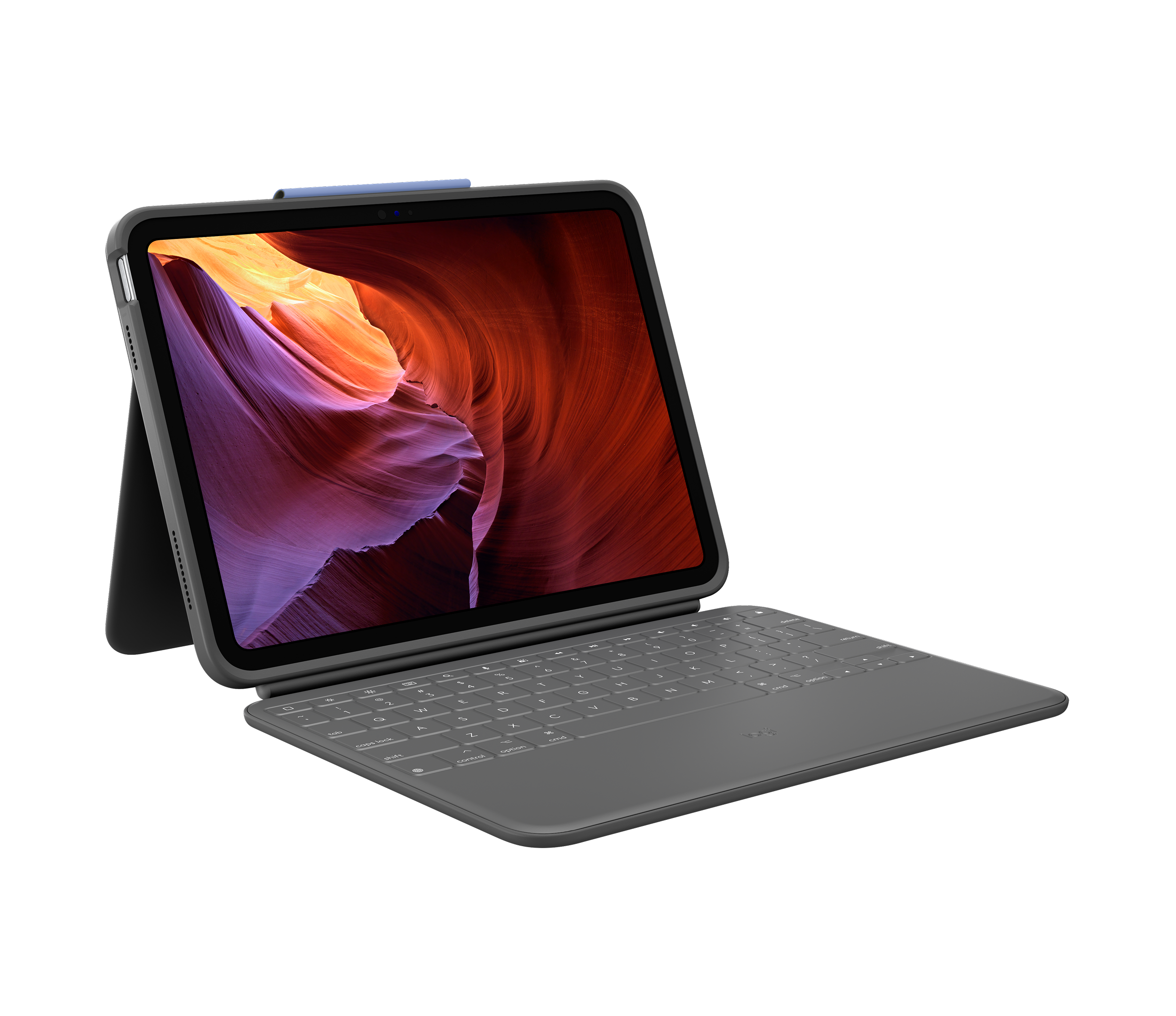 Logitech Refurbished Rugged Folio Keyboard Case for iPad in Graphite