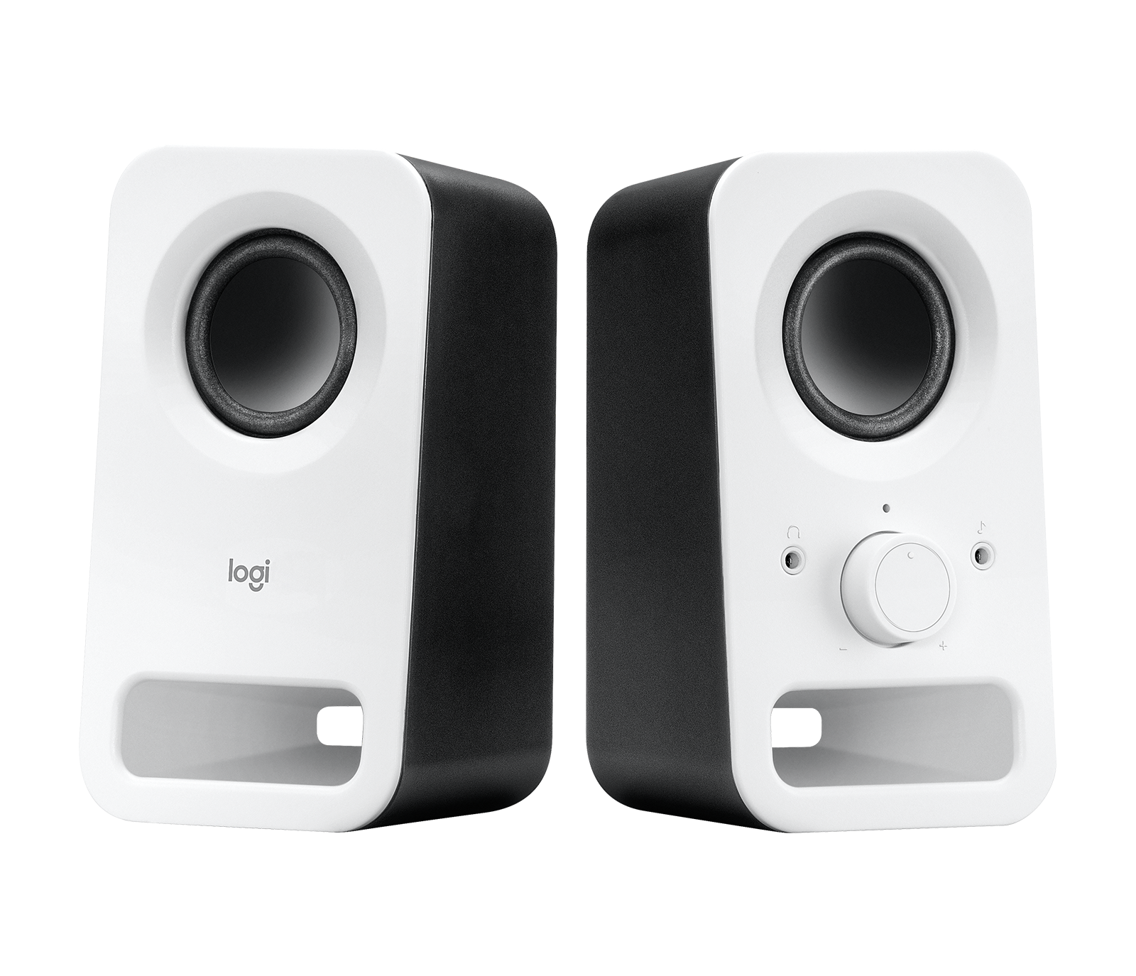 Altoparlanti stereo compatti Logitech Z150 con presa per cuffie in Bianco