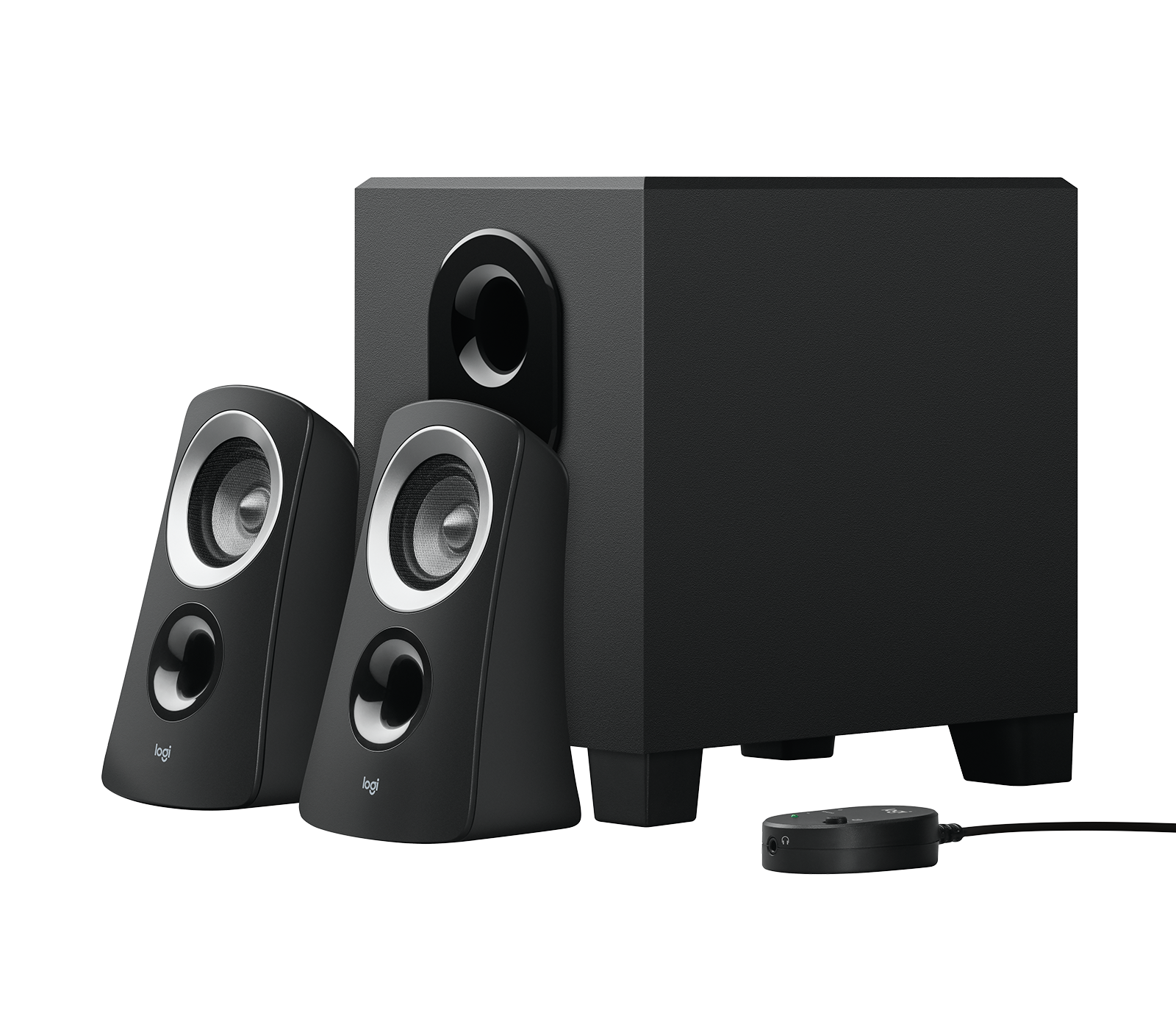 Logitech Z313 Computer Speaker System with Subwoofer in Black