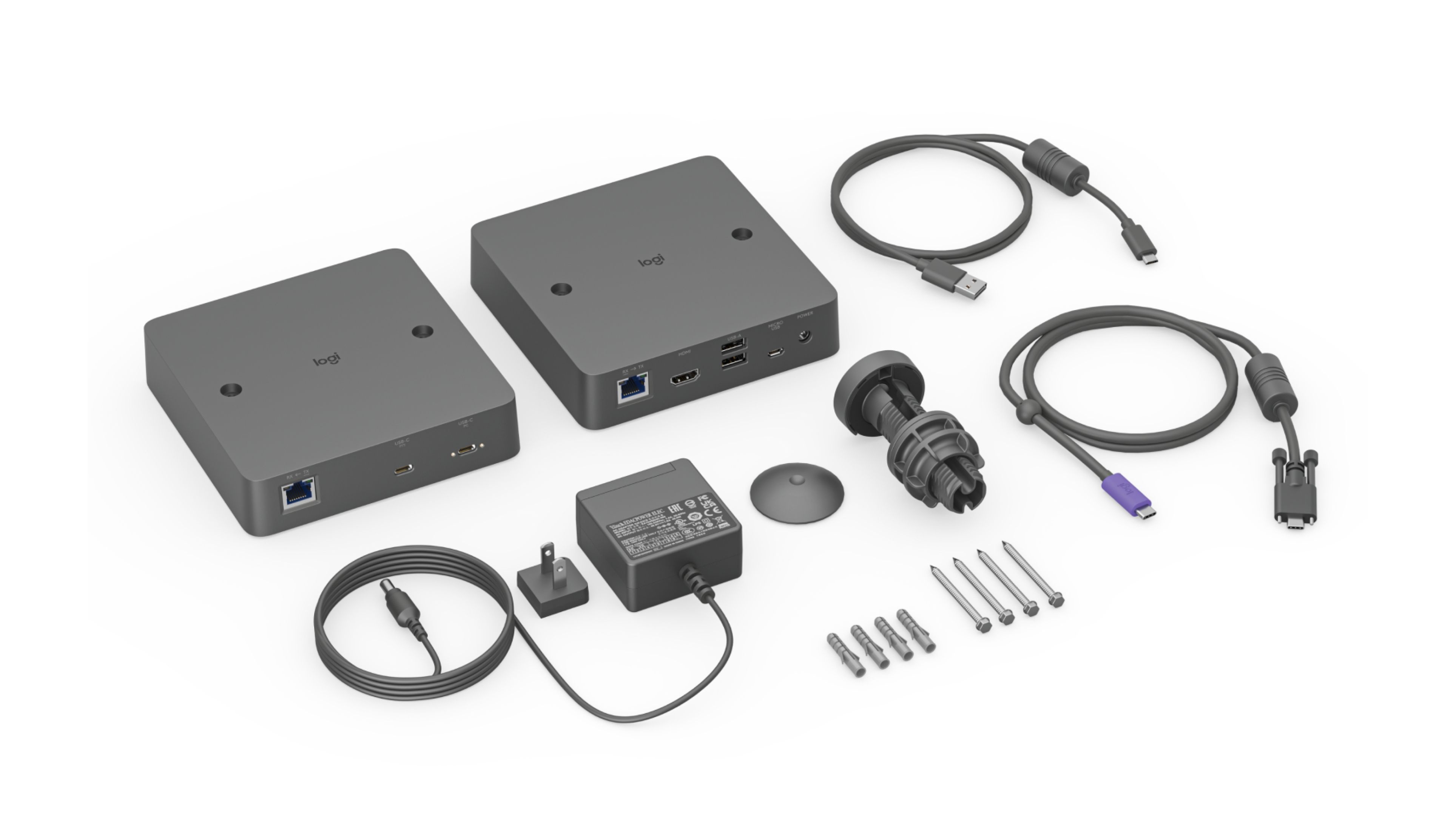 Logitech Extend - Single-cable BYOD Connection in Graphite