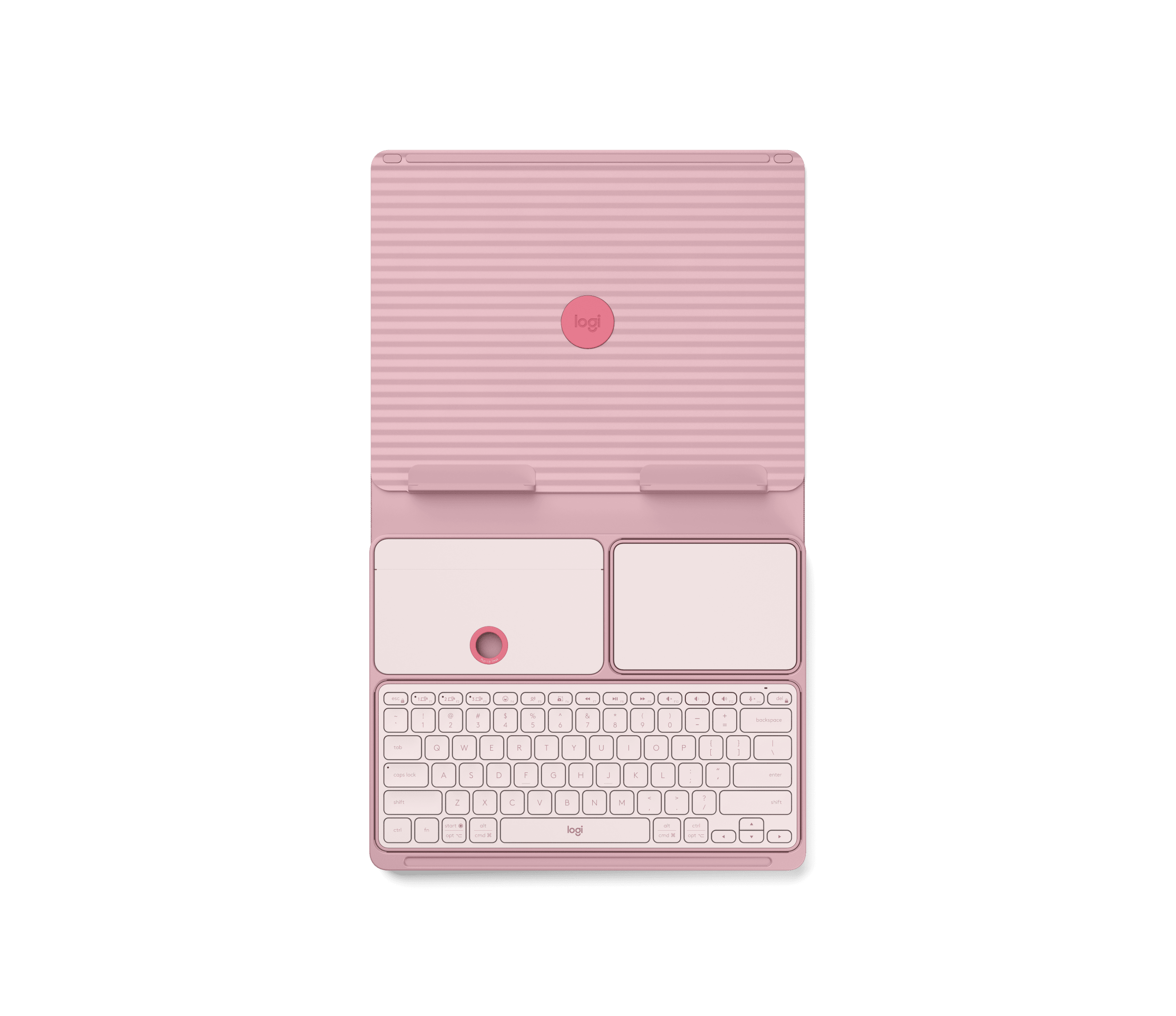 Logitech Casa Pop-Up Desk All-in-one kit: stand, keyboard, touchpad, цвет: Пудровый — фото 5