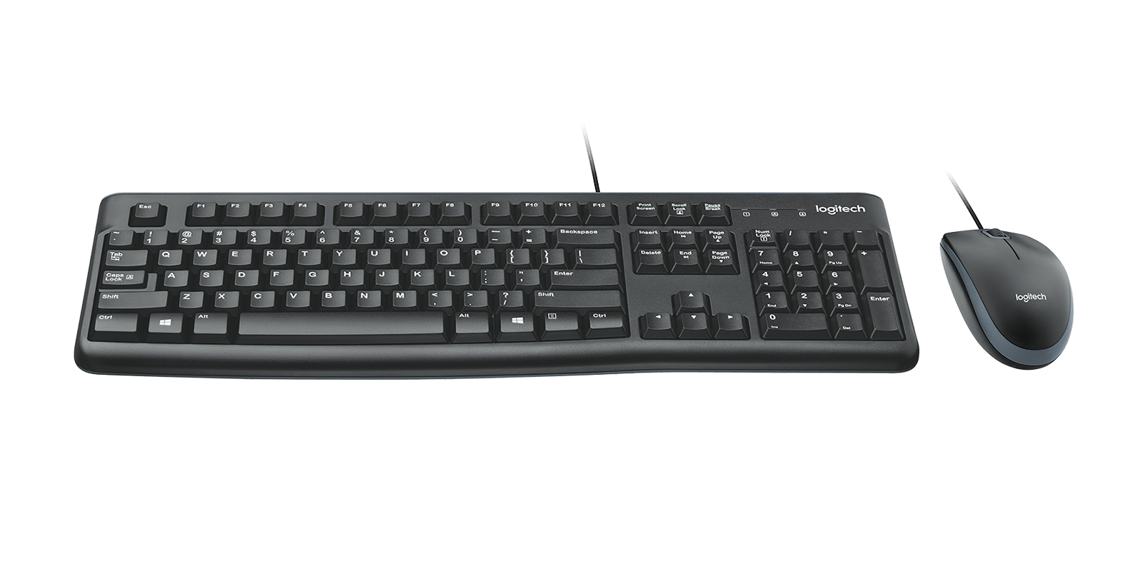 Logitech MK120 Corded Keyboard and Mouse Combo, цвет: Чёрный — фото 2