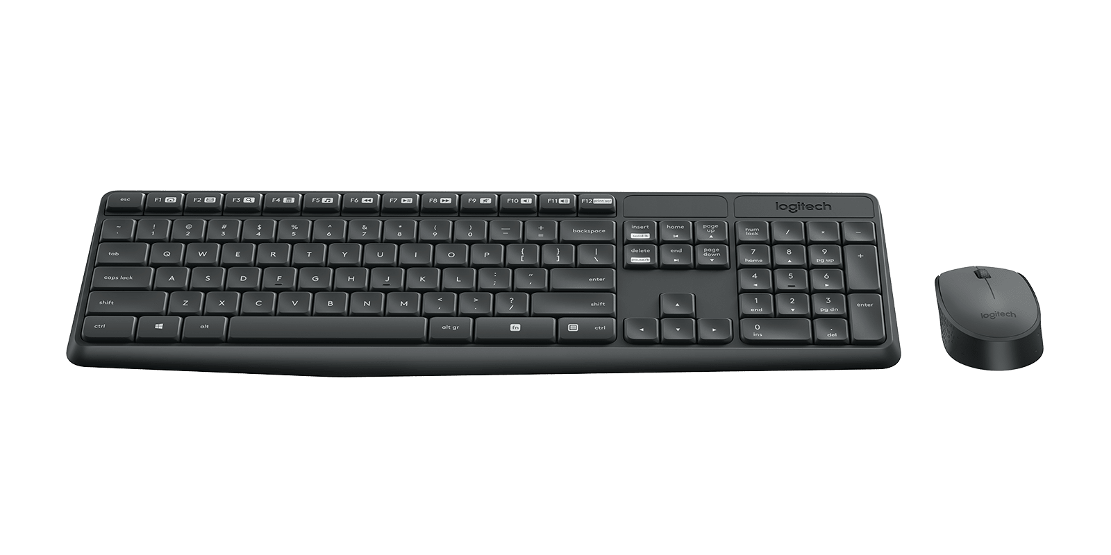 Logitech MK235 Wireless Keyboard and Mouse Combo, цвет: Серый — фото 2