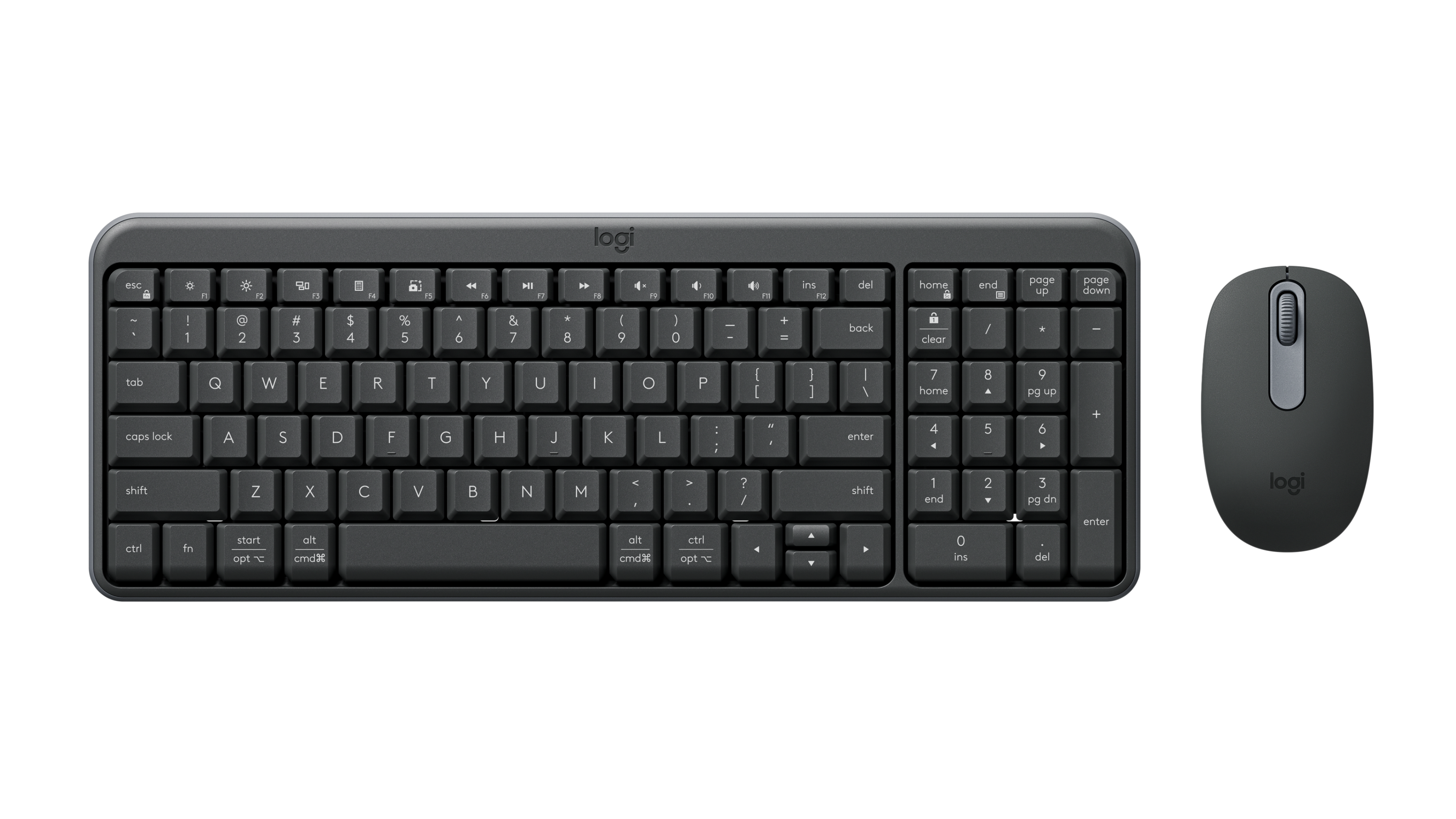 Logitech MK250 Compact Bluetooth Wireless Combo, цвет: Графитовый — фото 1