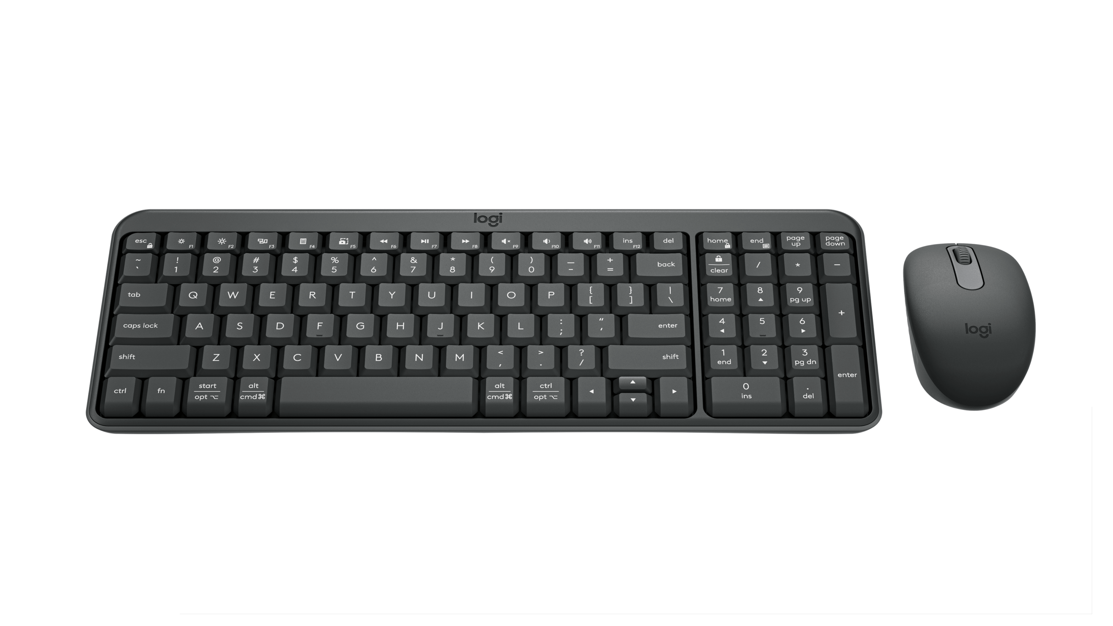 Logitech MK250 Compact Bluetooth Wireless Combo, цвет: Графитовый — фото 2