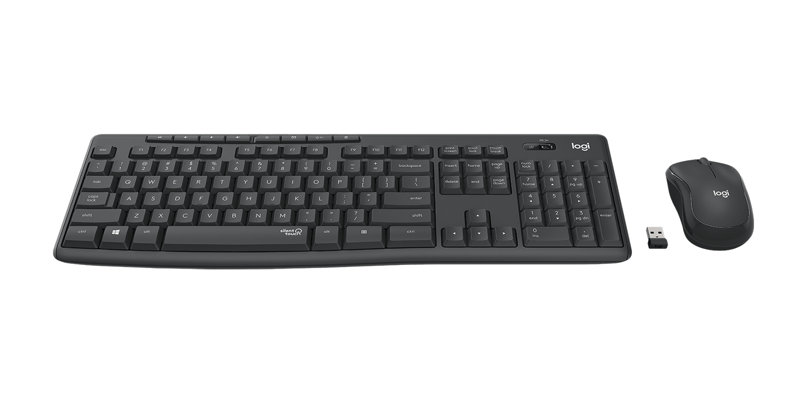 Logitech MK295 Silent Wireless Combo, цвет: Графитовый — фото 2