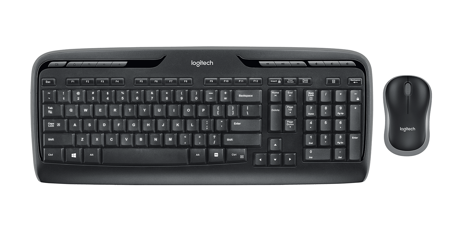 Logitech MK320 Wireless Keyboard and Mouse Combo, цвет: Чёрный — фото 1