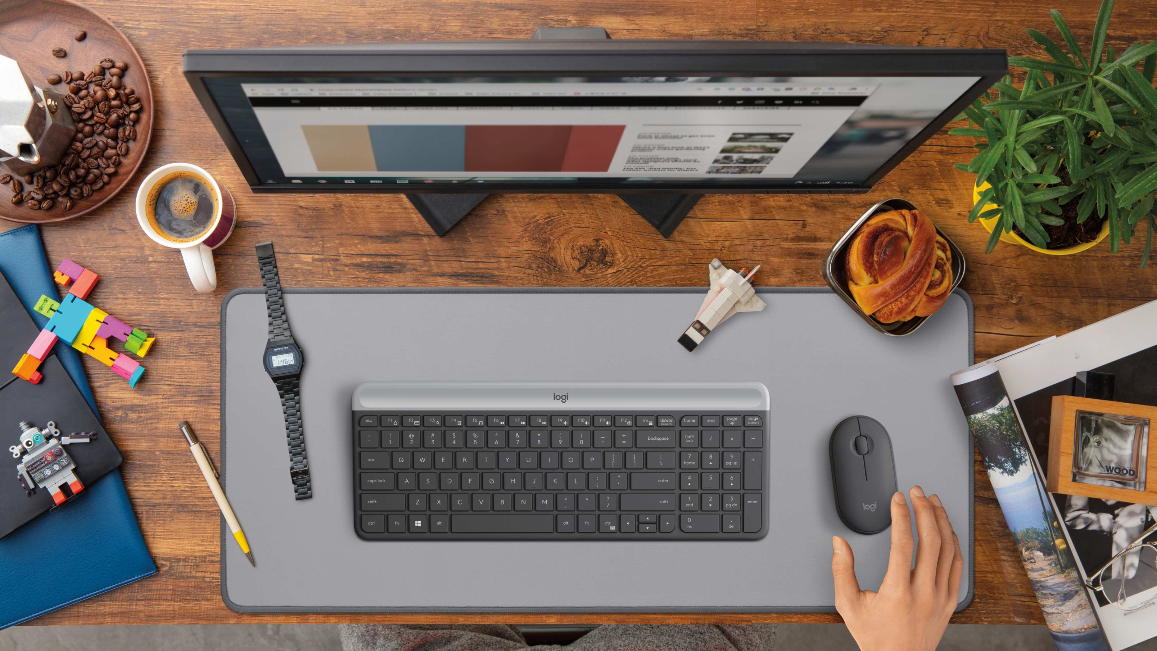 Logitech MK470 Slim Combo, цвет: Графитовый — фото 7