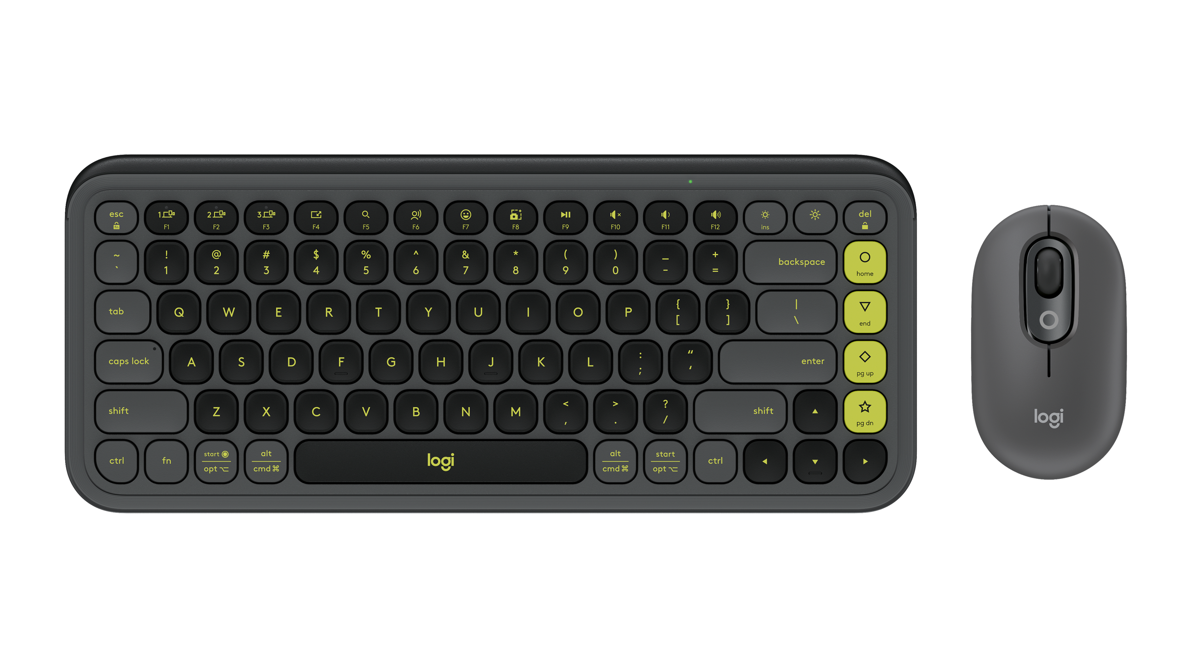 Logitech POP Icon Combo, цвет: Графитовый / Зелёный