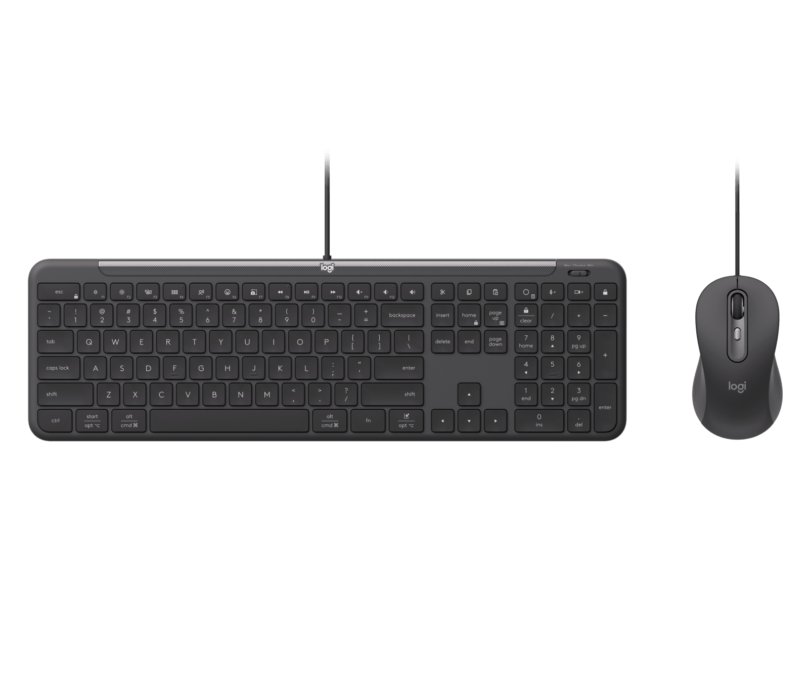 Logitech Signature Slim Wired Combo MK625 for Business, цвет: Графитовый
