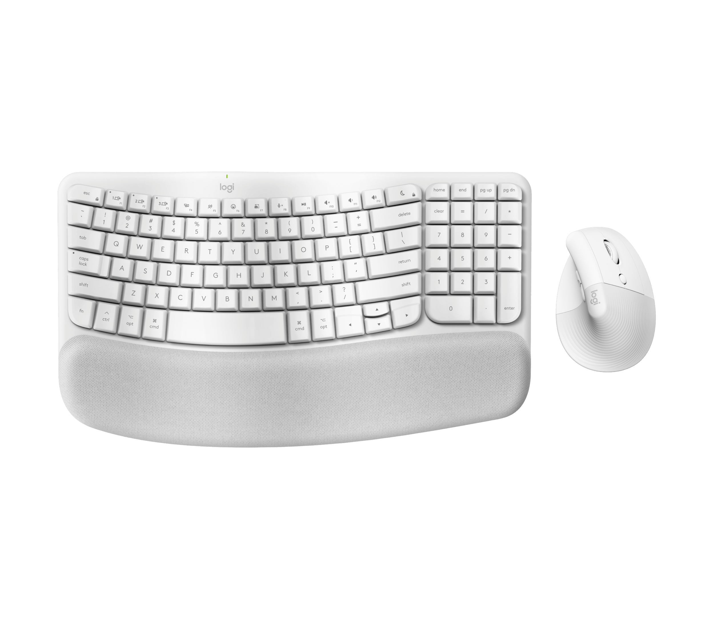 Logitech Wave Keys and Lift Combo for Mac, цвет: Молочно-белый — фото 1