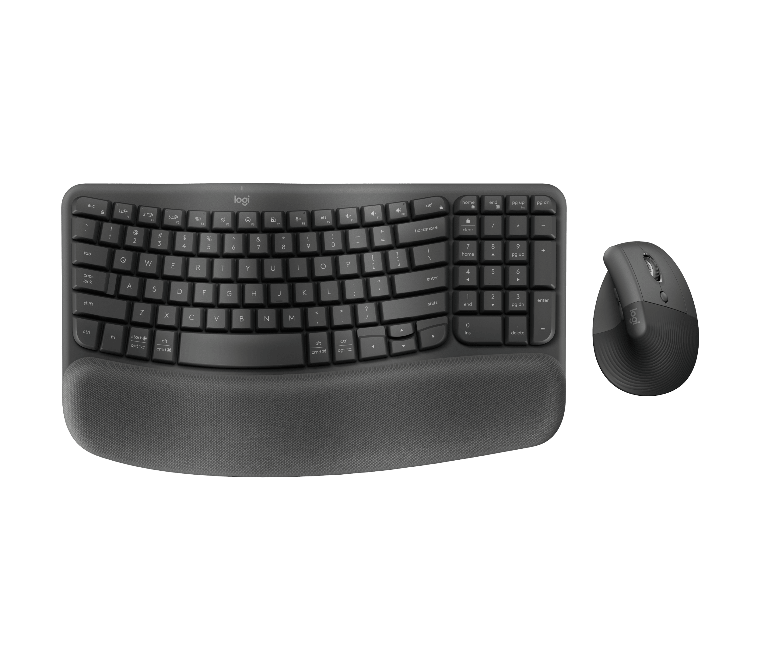 Logitech Wave Keys and Lift Combo, цвет: Графитовый — фото 1
