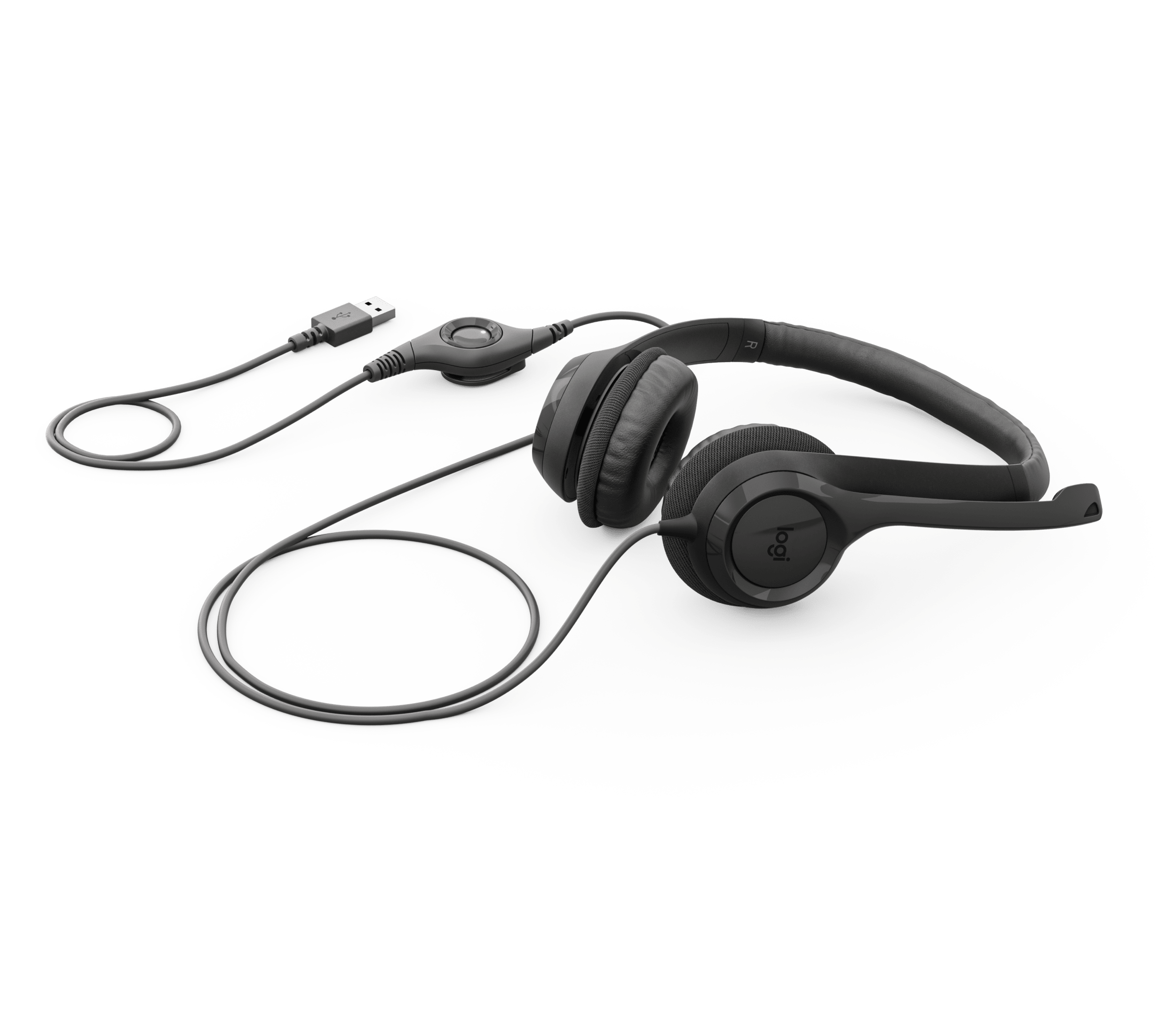 Logitech H390 USB Computer Headset, цвет: Чёрный, вариант 1 — фото 2