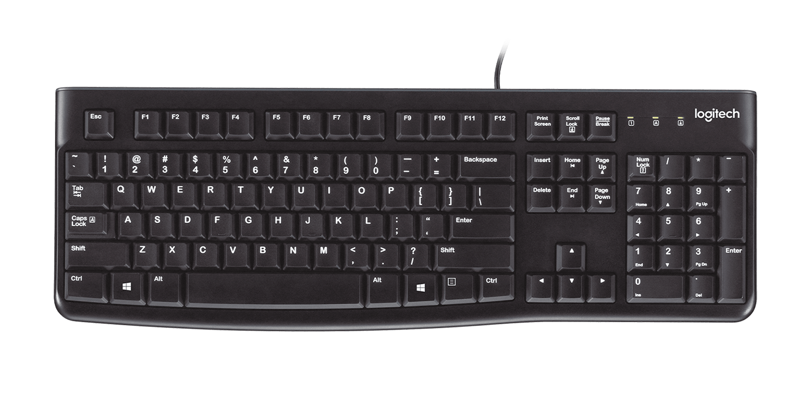 Logitech Keyboard K120 Plug-and-Play USB Keyboard, цвет: Карбоновый — фото 1